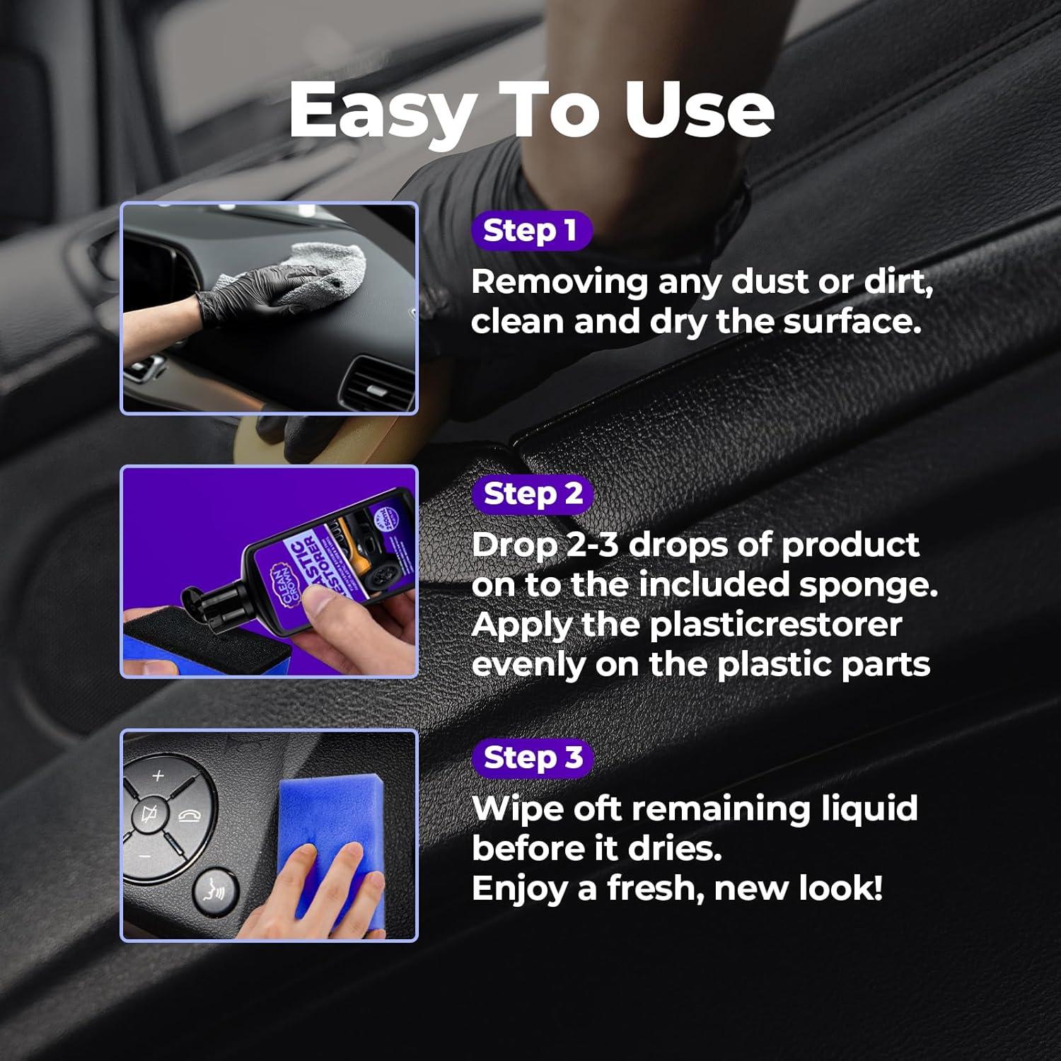 Restaurador de Plástico CleanCrown 250 ml para Autos y Motos