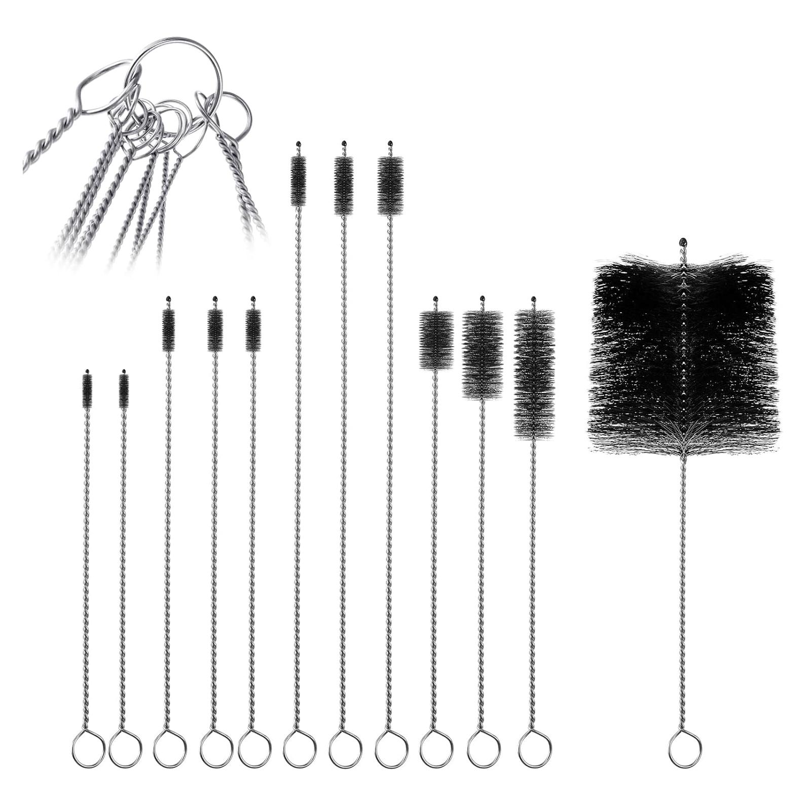 Kit de Cepillos de Motor Reallnaive 12 Piezas Nylon Acero