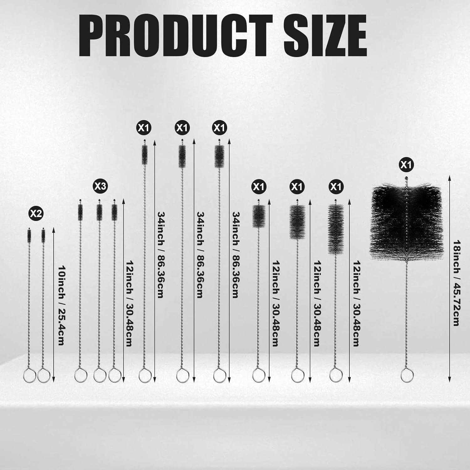 Kit de Cepillos de Motor Reallnaive 12 Piezas Nylon Acero