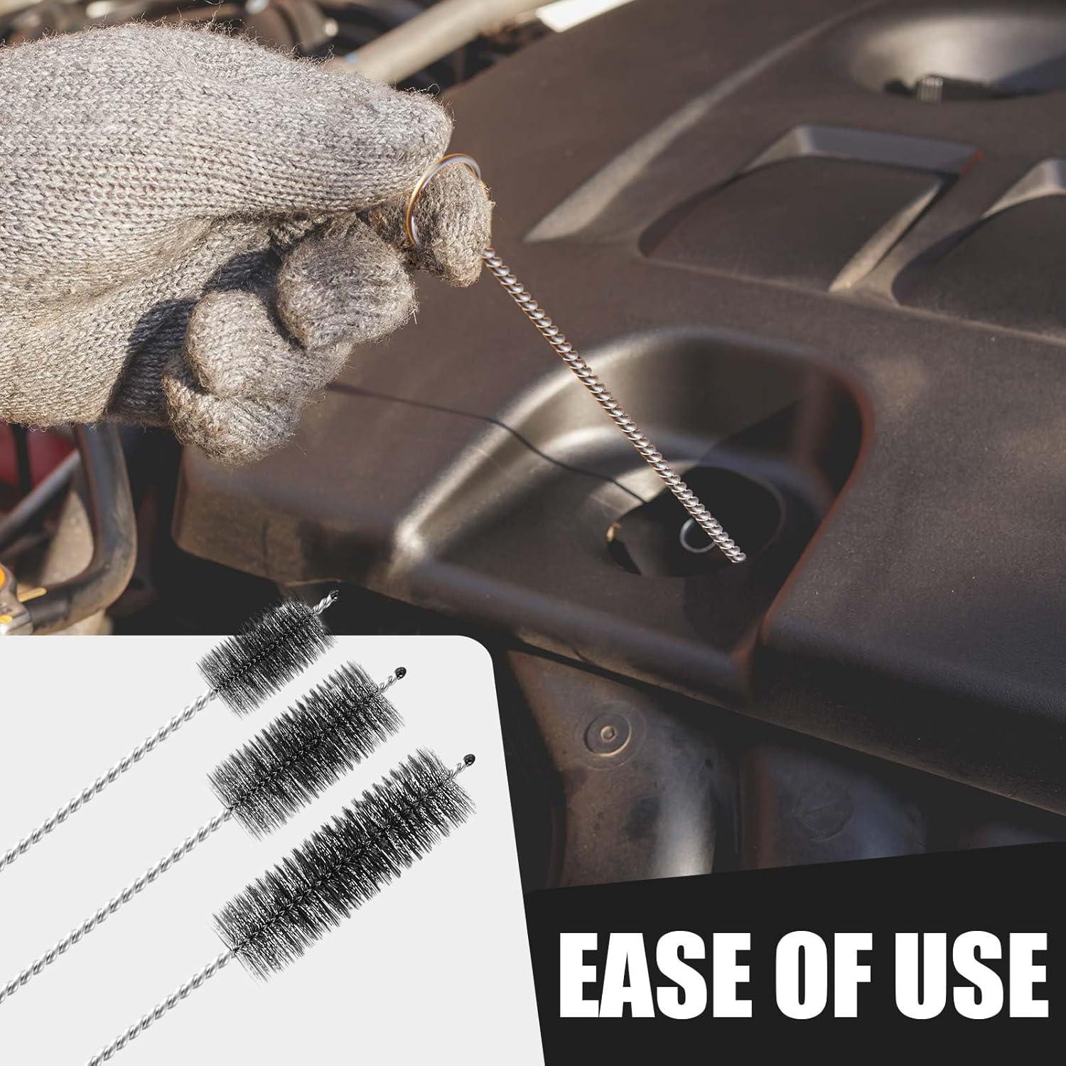 Kit de Cepillos de Motor Reallnaive 12 Piezas Nylon Acero