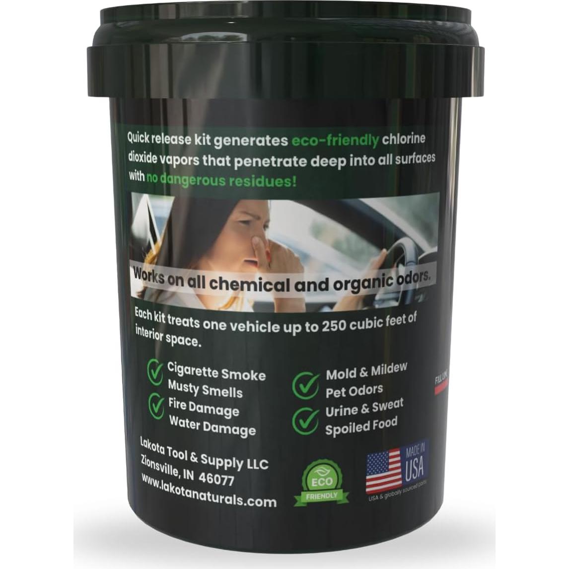 Kit Eliminador de Olores para Coche Lakota - Dióxido de Cloro