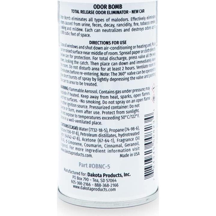 Eliminador de Olores Dakota Odor Bomb 226g - Aroma a Auto Nuevo