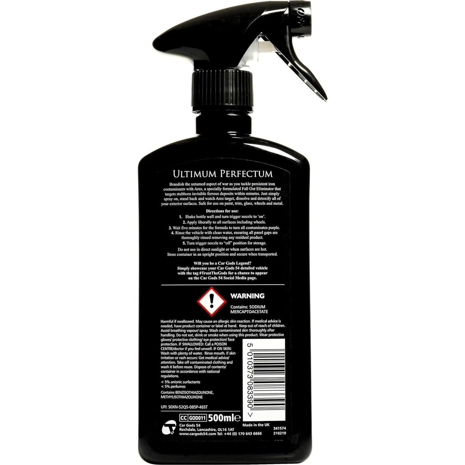 Eliminador de Partículas de Hierro Car Gods 500 ml Mango