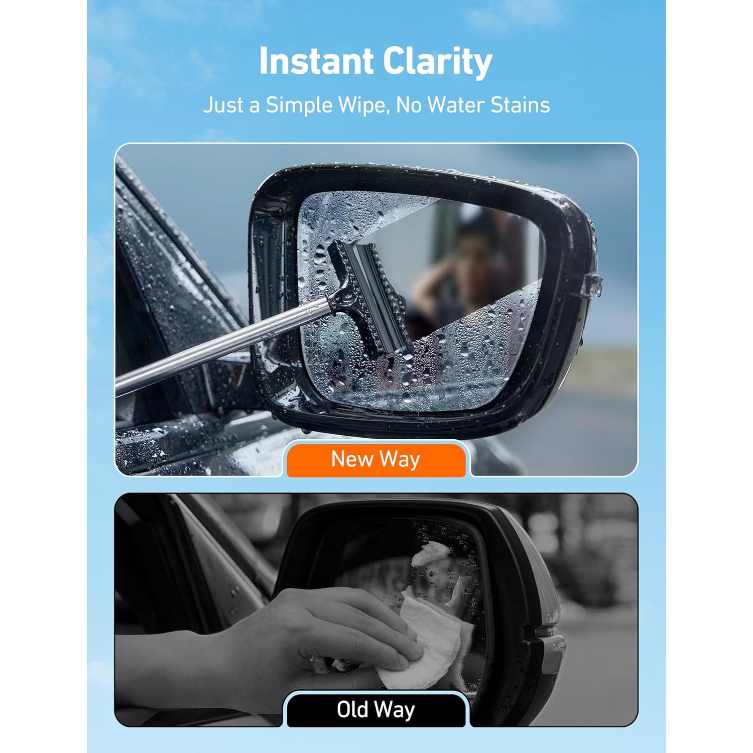 Limpiaparabrisas Extensible AstroAI 99 cm con Paños Microfibra