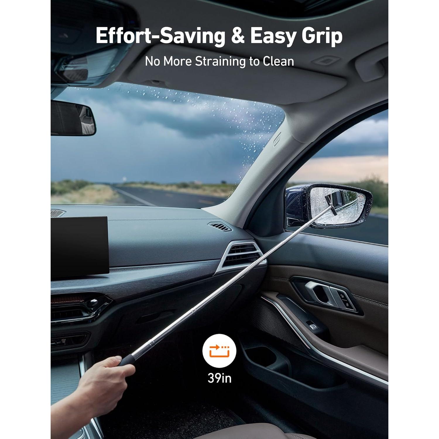 Limpiaparabrisas Extensible AstroAI 99 cm con Paños Microfibra