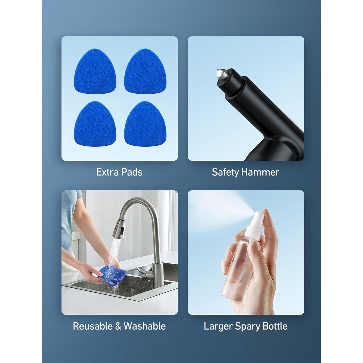 Limpiaparabrisas Extensible AstroAI 99 cm con Paños Microfibra