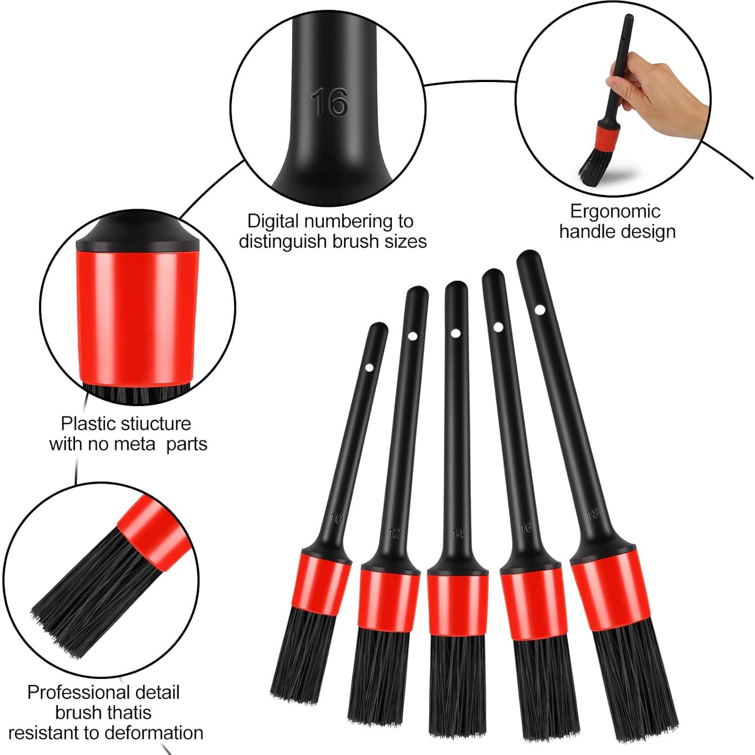 Juego de Cepillos para Detallar Automóviles REGUICORP 13 Piezas