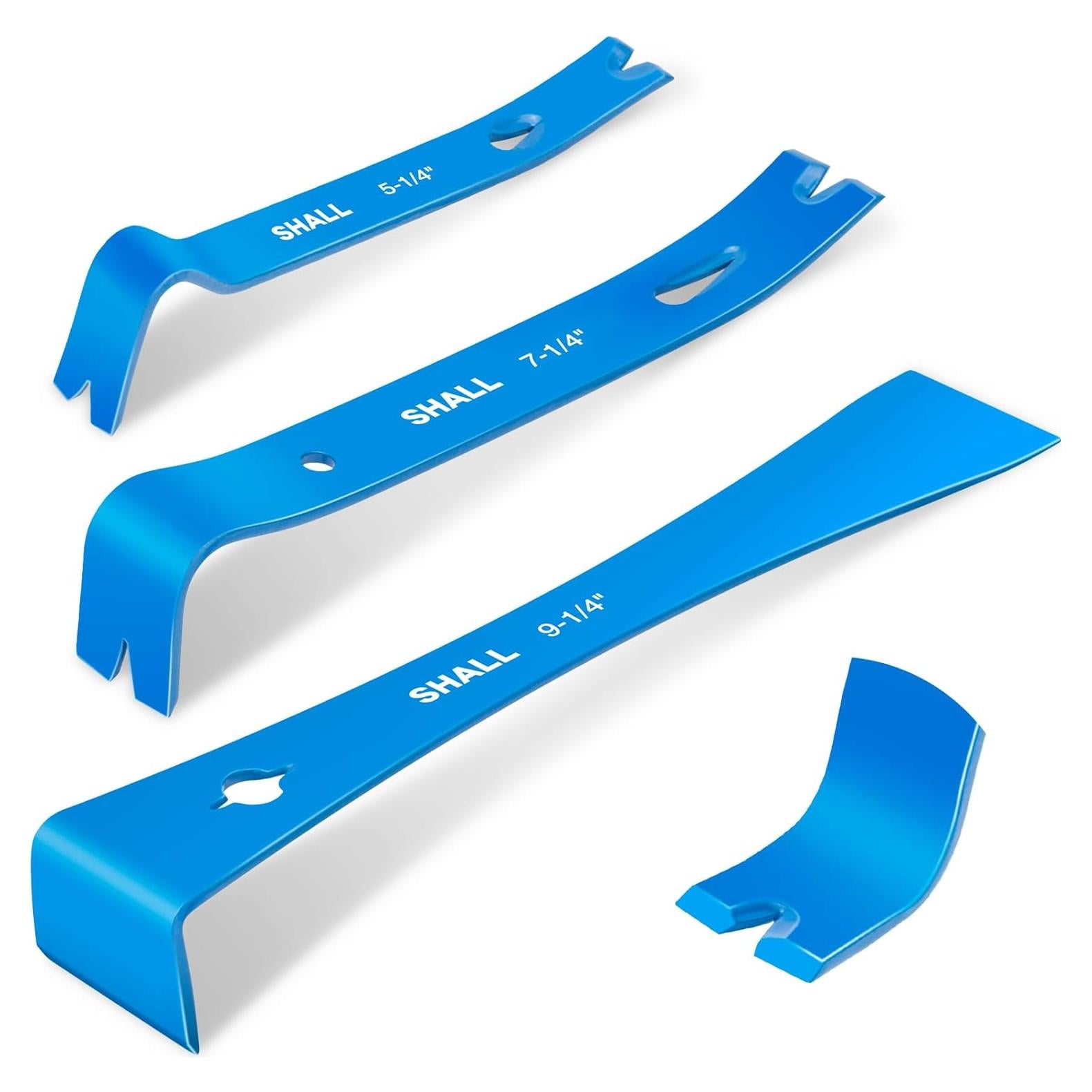 Set de 3 Palancas Planas SHALL - Acero Azul, 13.3cm, 18.4cm, 23.5cm