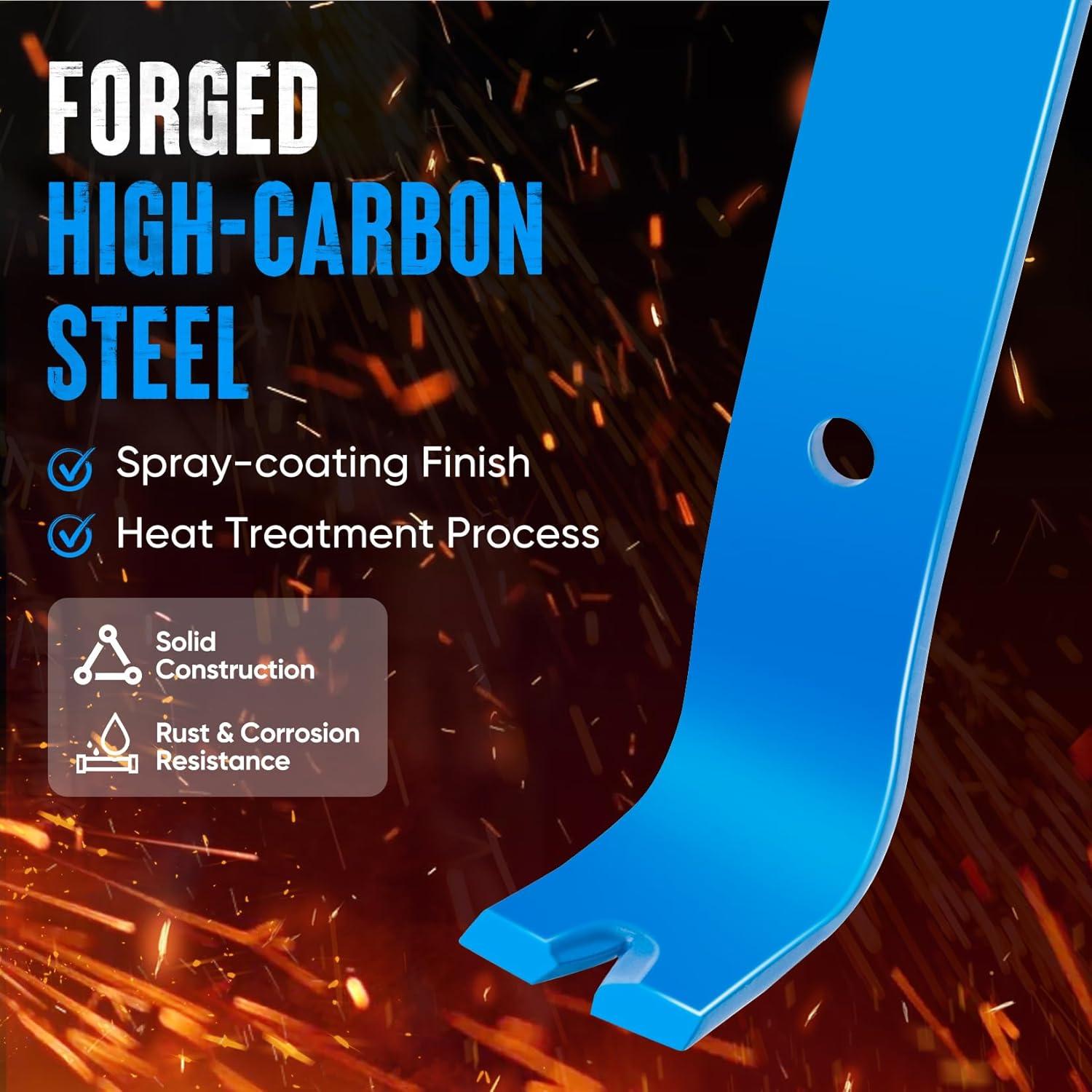 Set de 3 Palancas Planas SHALL - Acero Azul, 13.3cm, 18.4cm, 23.5cm