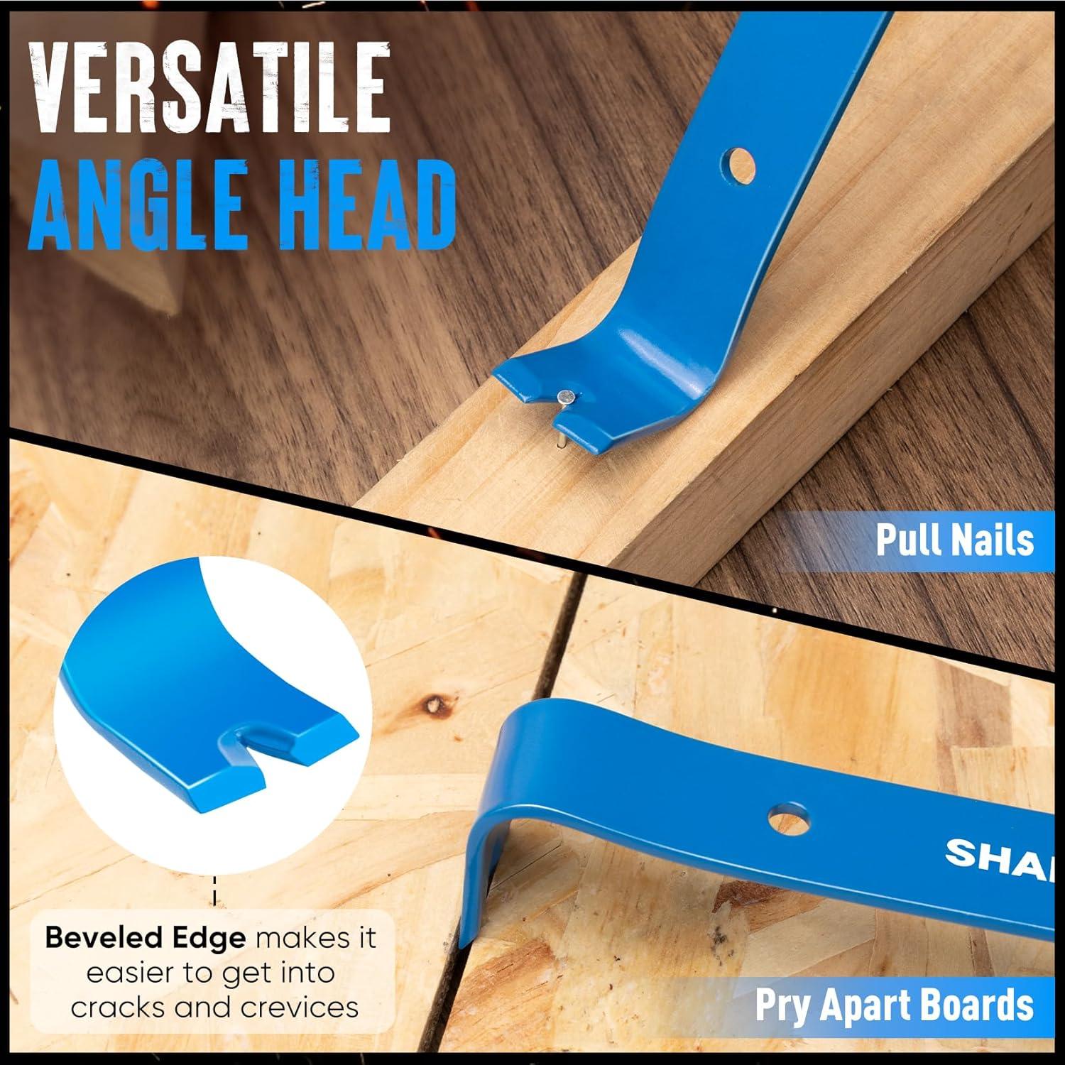 Set de 3 Palancas Planas SHALL - Acero Azul, 13.3cm, 18.4cm, 23.5cm