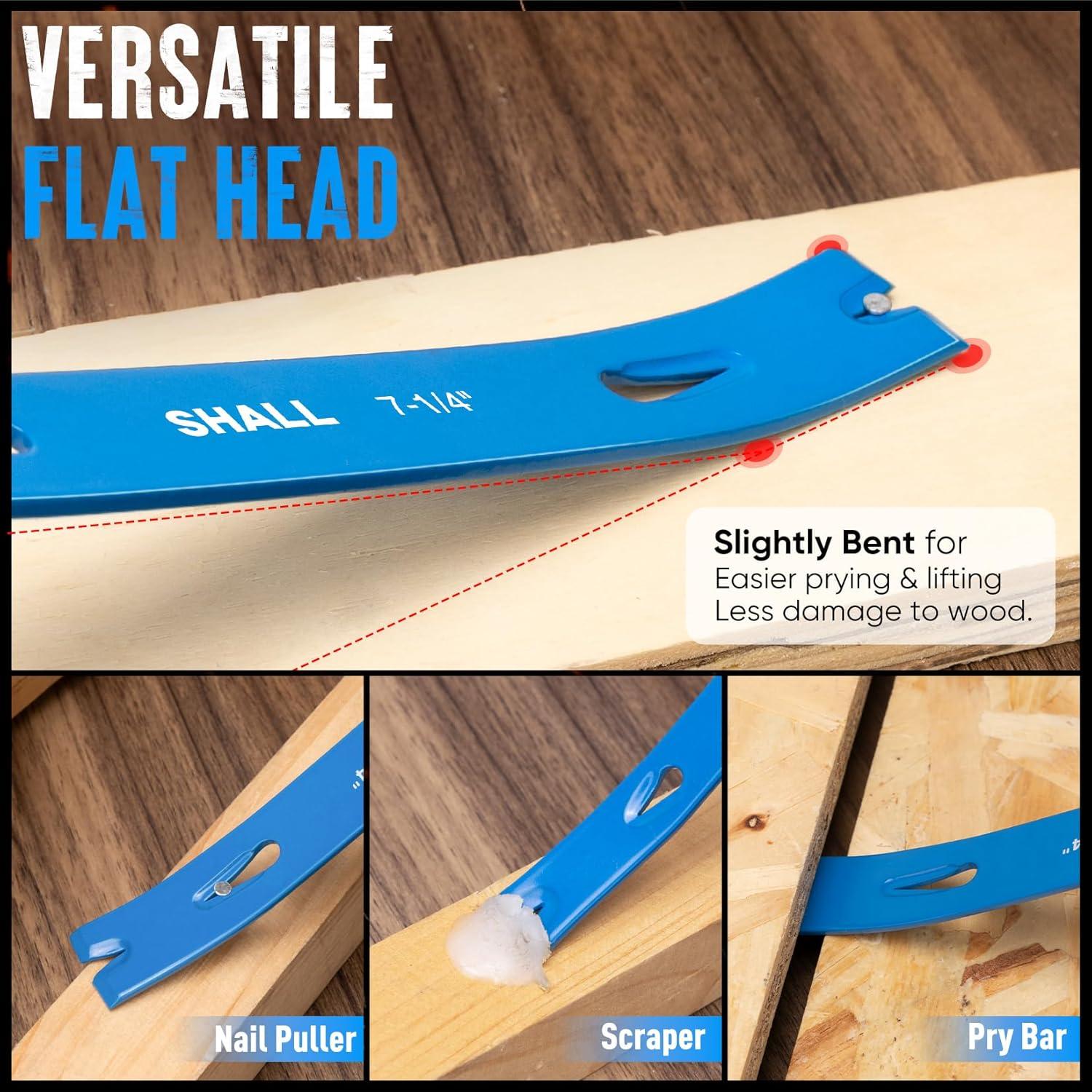 Set de 3 Palancas Planas SHALL - Acero Azul, 13.3cm, 18.4cm, 23.5cm