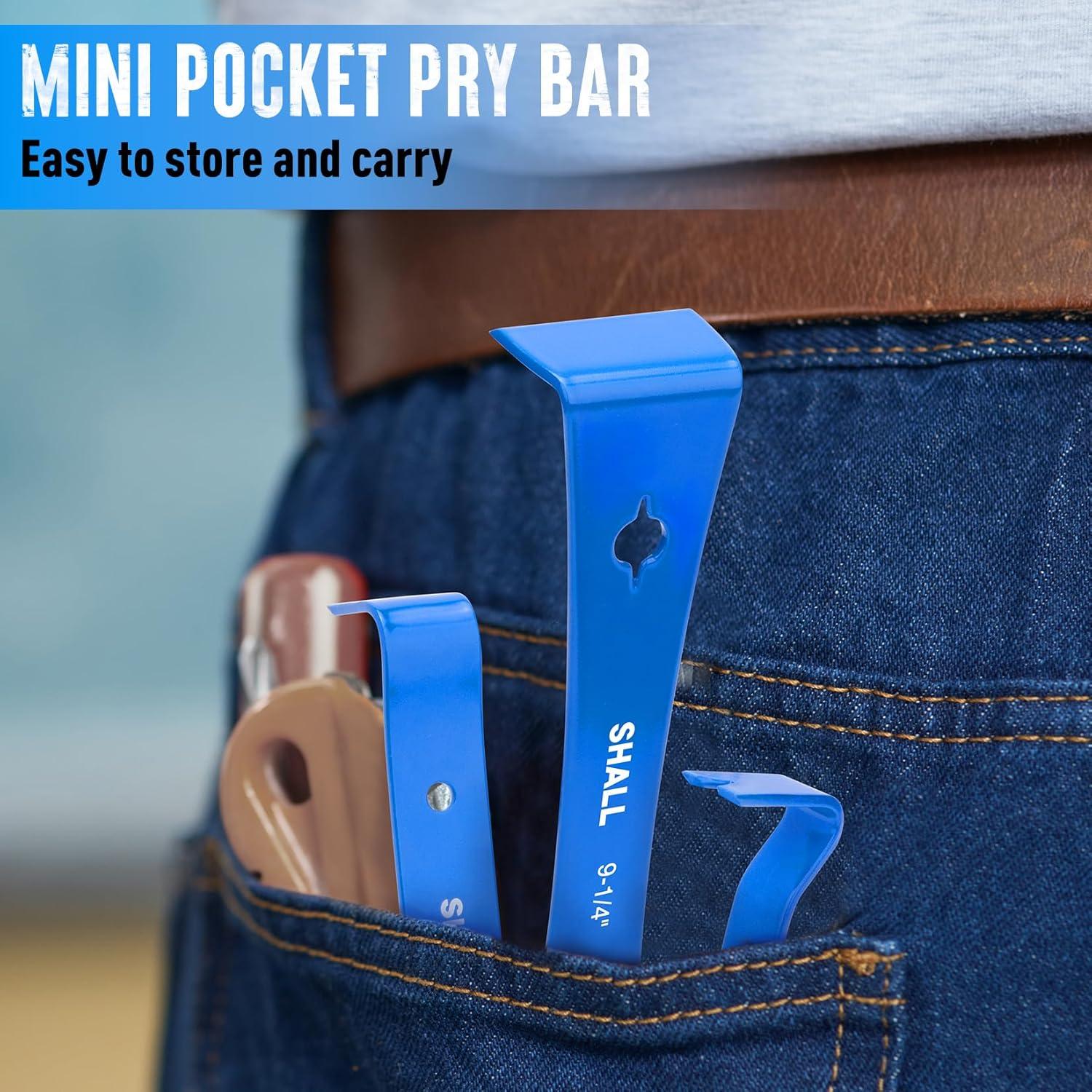 Set de 3 Palancas Planas SHALL - Acero Azul, 13.3cm, 18.4cm, 23.5cm