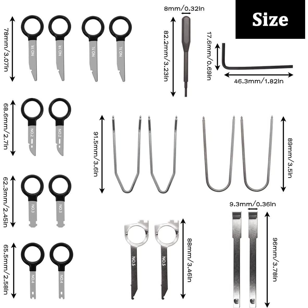 Kit de Herramientas de Extracción de Radio Seamaka O-050 - 20 Piezas