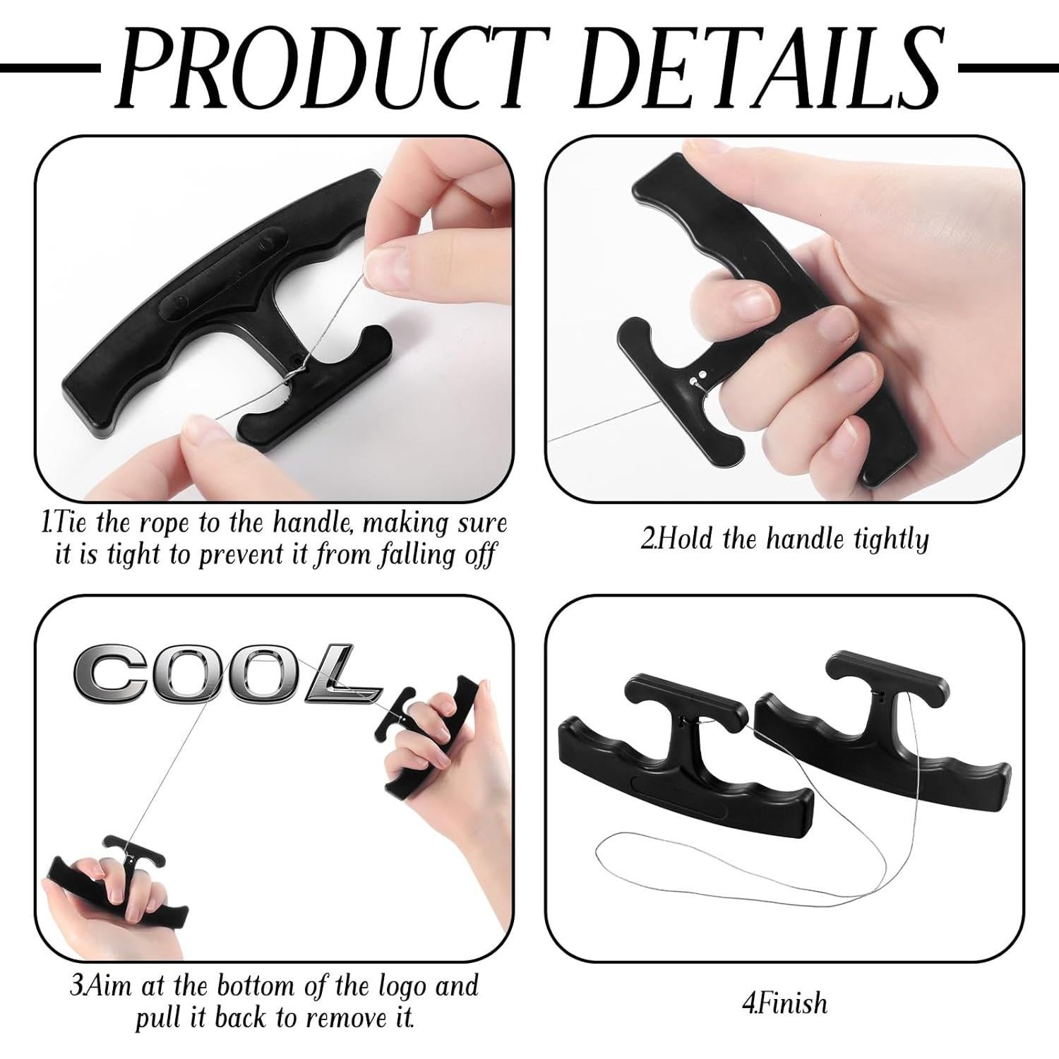 Kit de Eliminación de Emblemas Therwen GFA2518 con Cuerda PE 5m