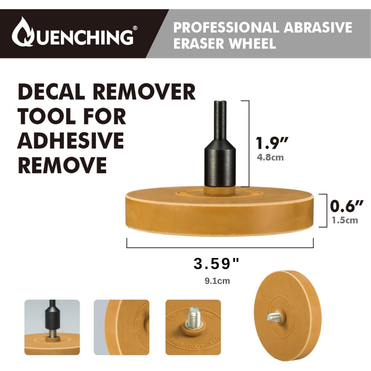 Rueda de Borrado de Calcomanías Quenching 10.8cm para Taladro