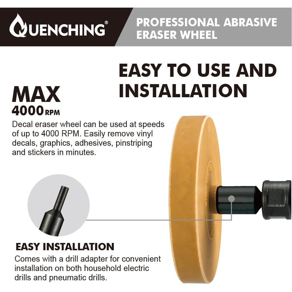 Rueda de Borrado de Calcomanías Quenching 10.8cm para Taladro