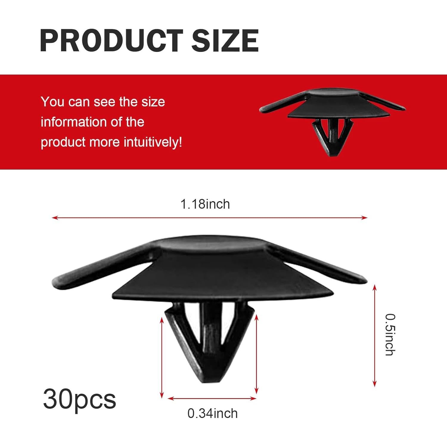 30 Clips Sujetadores Aislamiento Capó Coche Zikefest + Herramienta