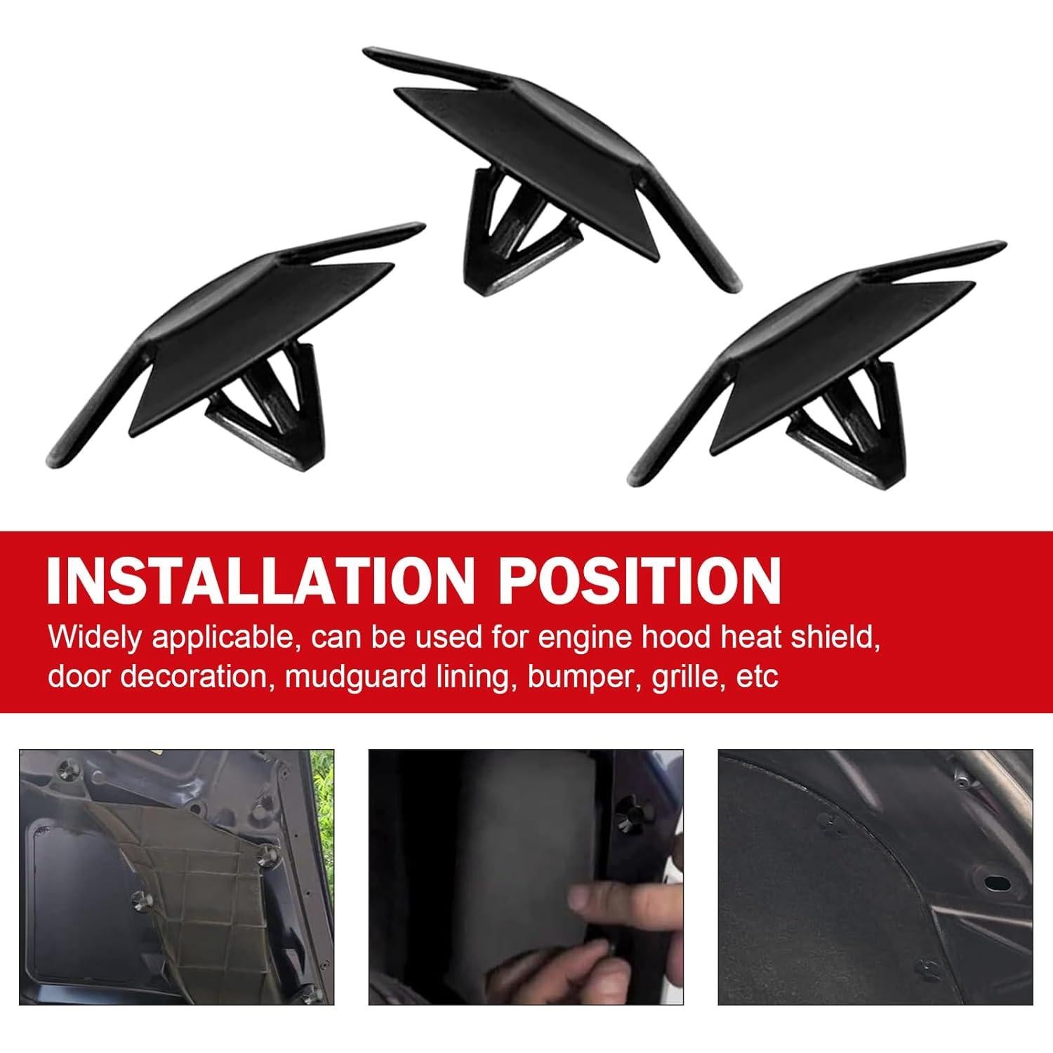 30 Clips Sujetadores Aislamiento Capó Coche Zikefest + Herramienta