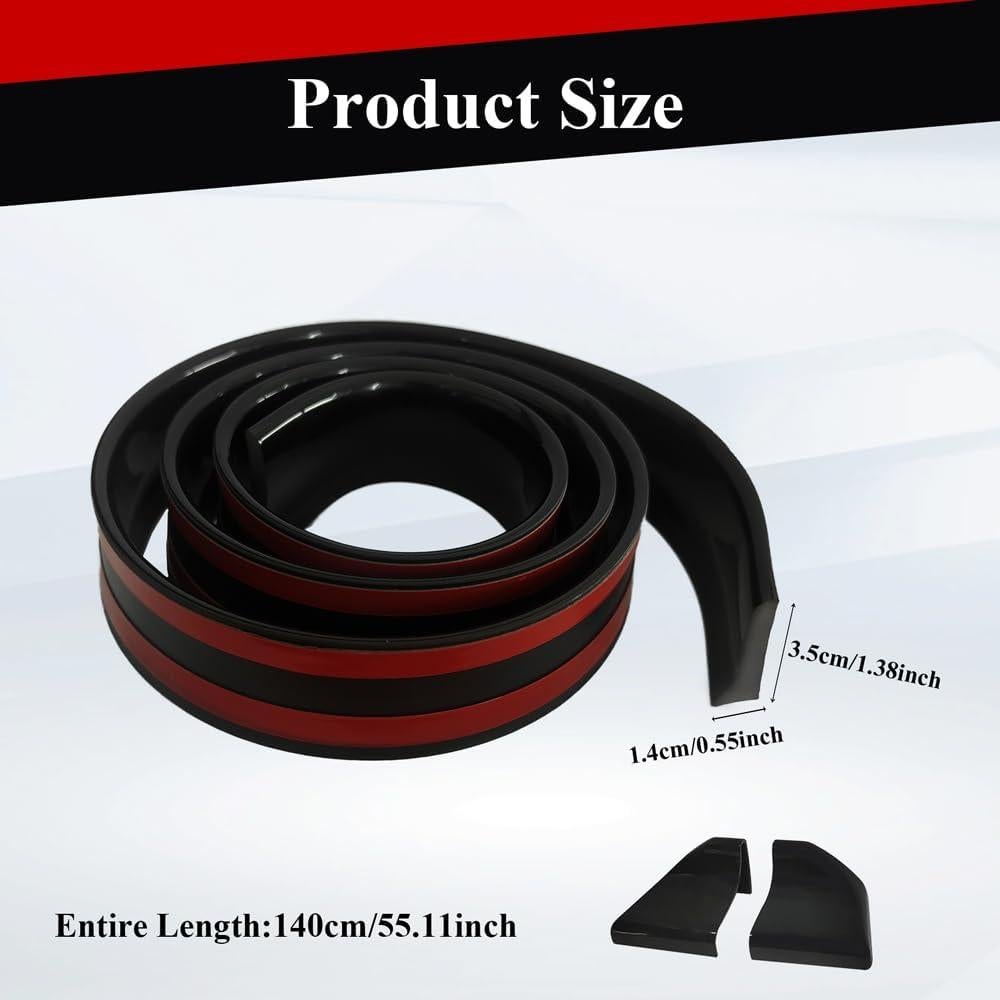 Alerón Trasero Universal PACLVIO 1.5m Negro Brillante