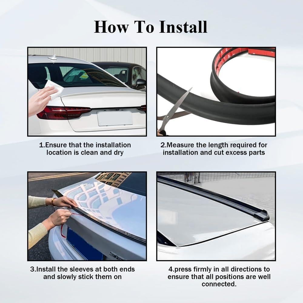 Alerón Trasero Universal PACLVIO 1.5m Negro Brillante