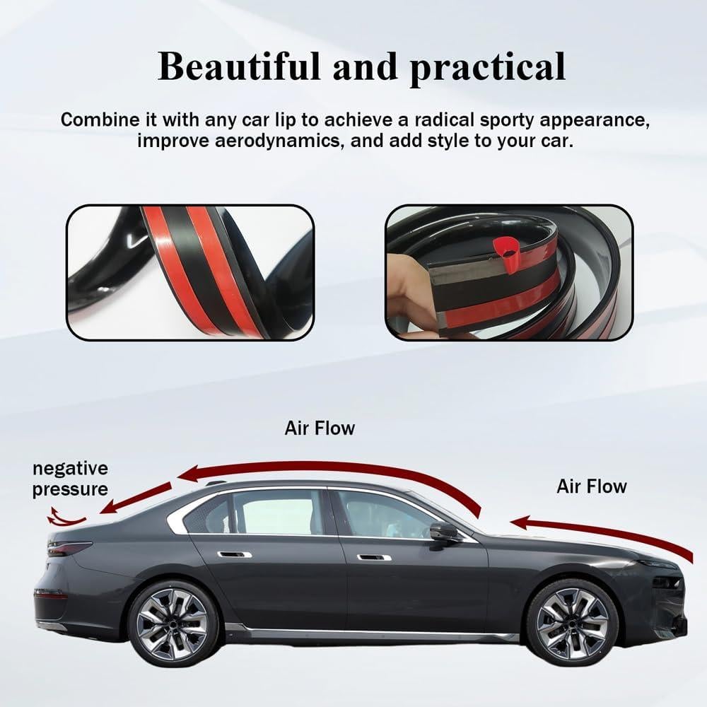 Alerón Trasero Universal PACLVIO 1.5m Negro Brillante