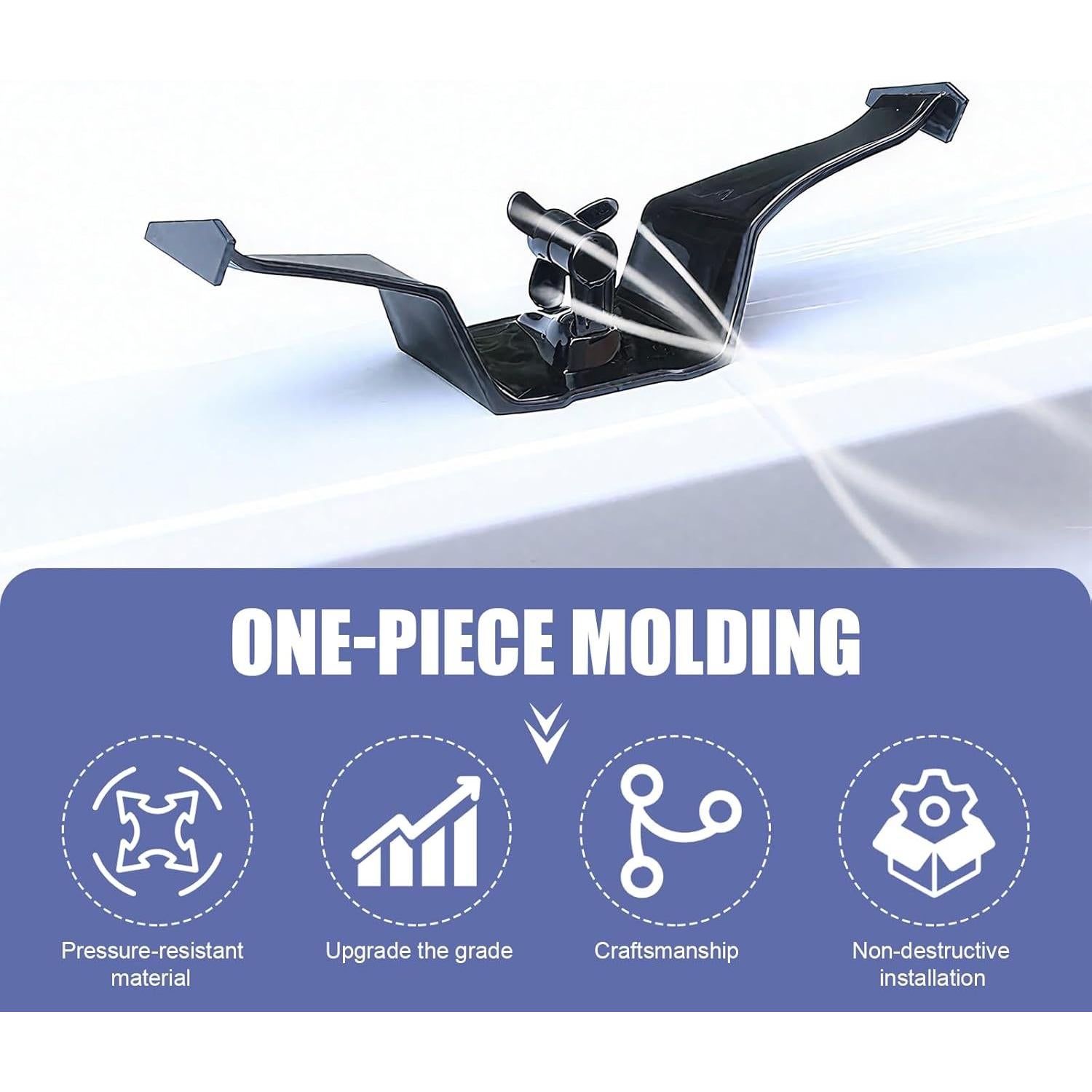 Alerón Mini Autoadhesivo Qurbuns 19 cm Decorativo Negro