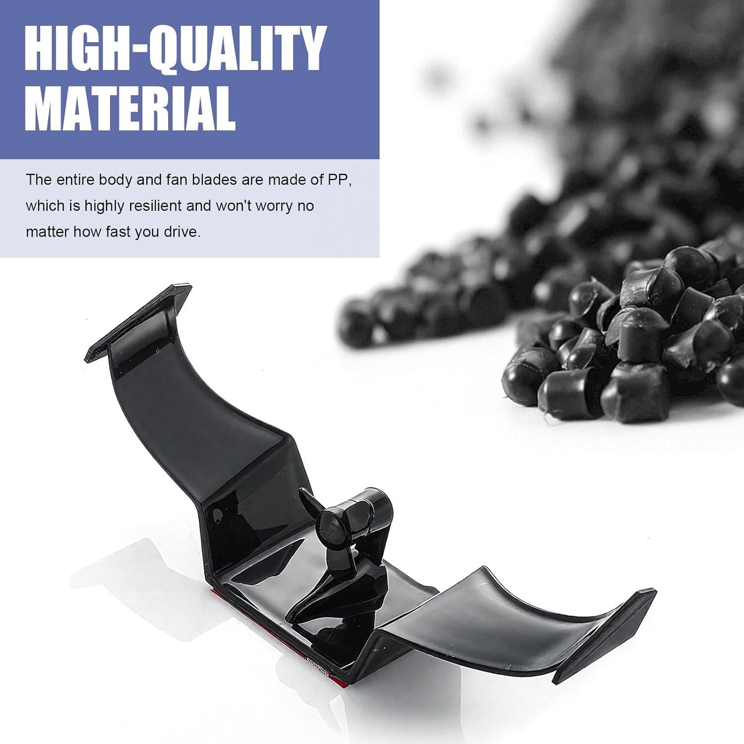 Alerón Mini Autoadhesivo Qurbuns 19 cm Decorativo Negro