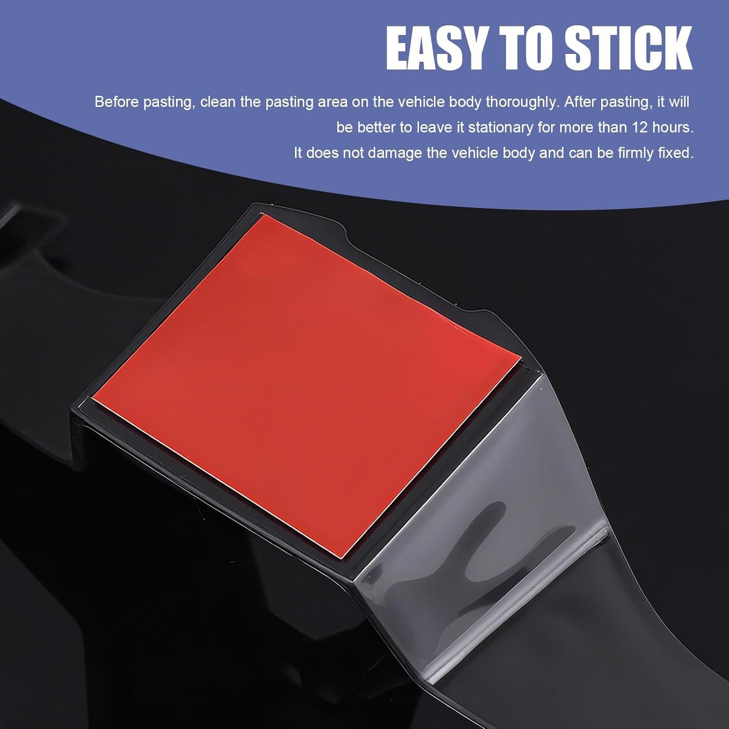 Alerón Mini Autoadhesivo Qurbuns 19 cm Decorativo Negro