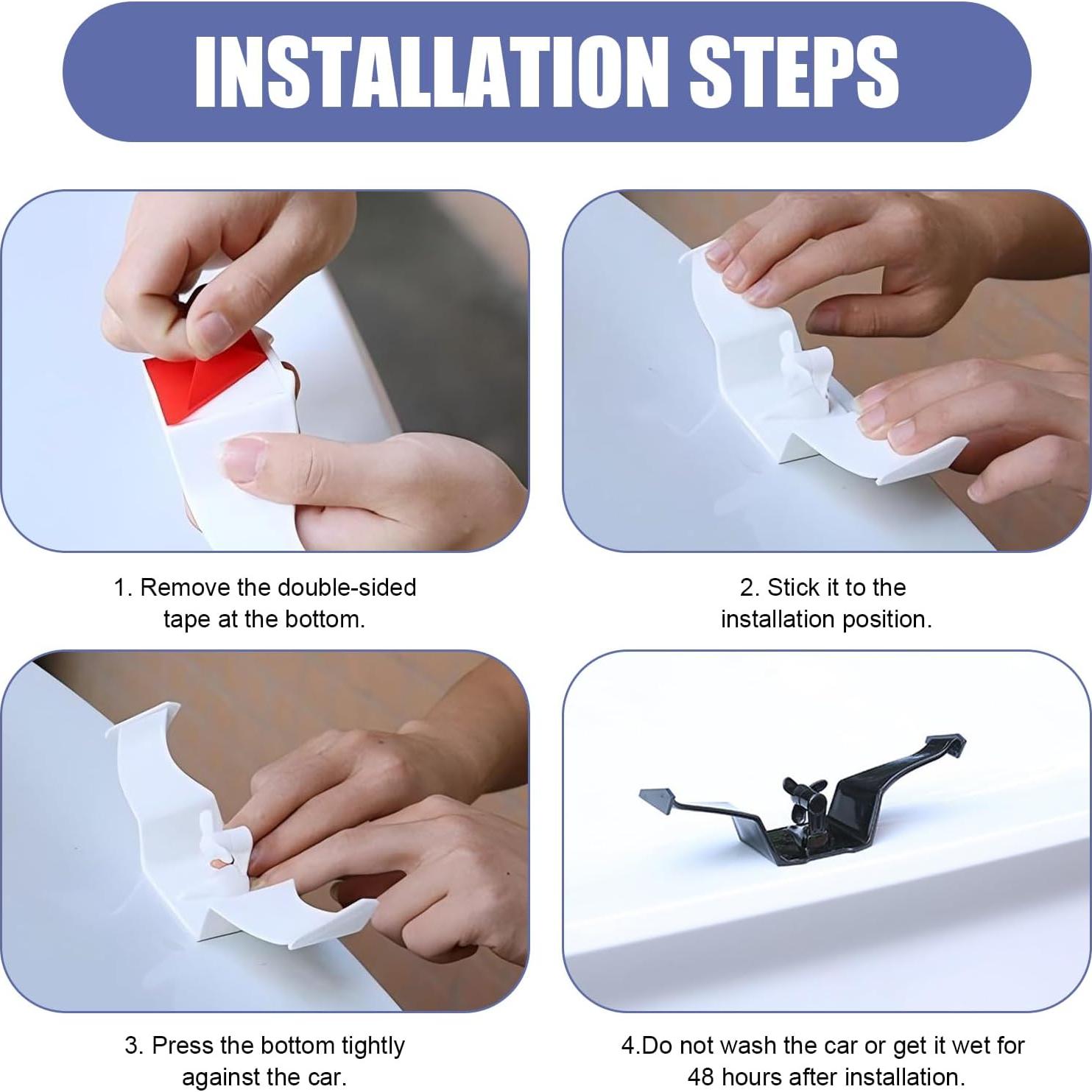 Alerón Mini Autoadhesivo Qurbuns 19 cm Decorativo Negro