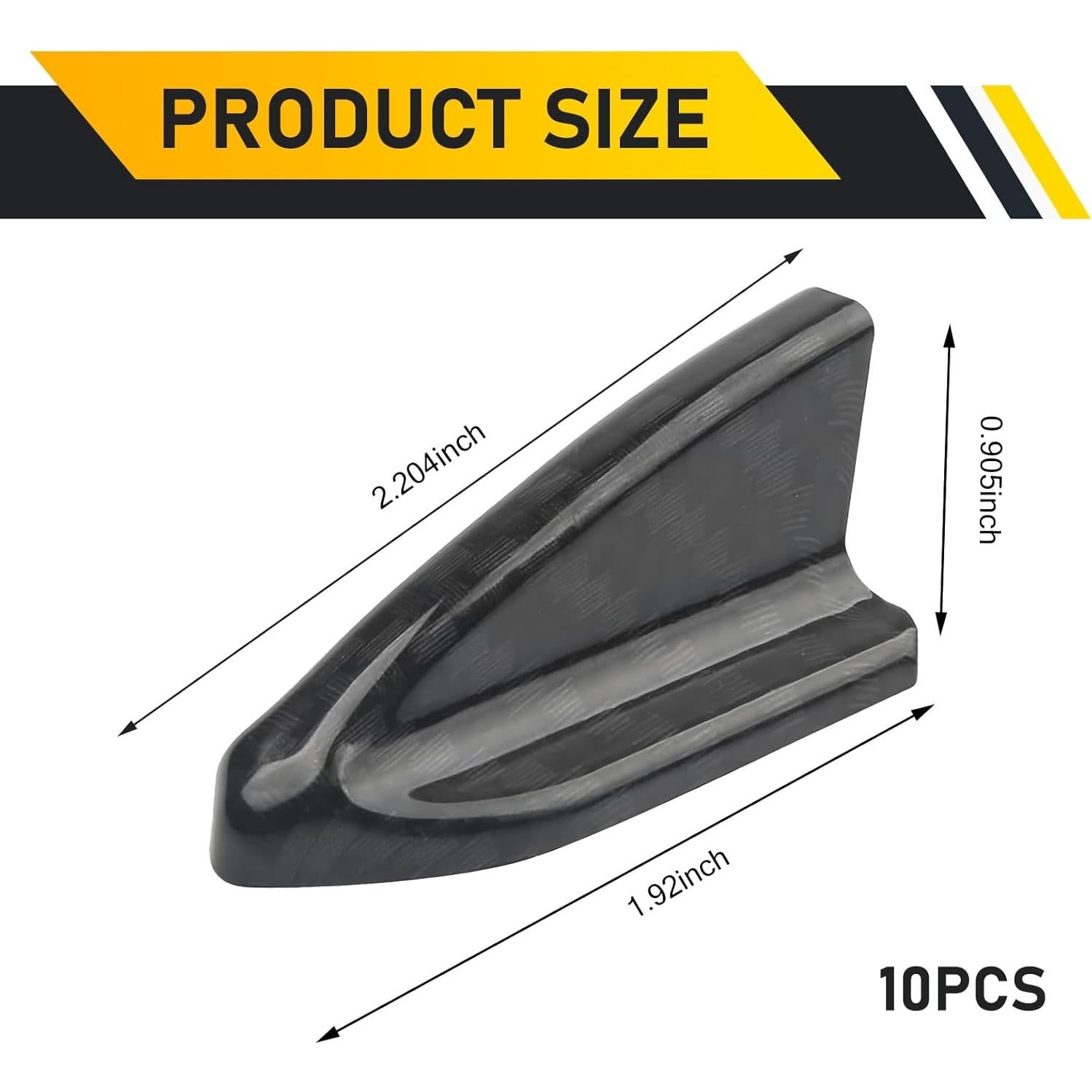 Kit 10 PCS Difusor de Coche Aleta de Tiburón Dogary Negro