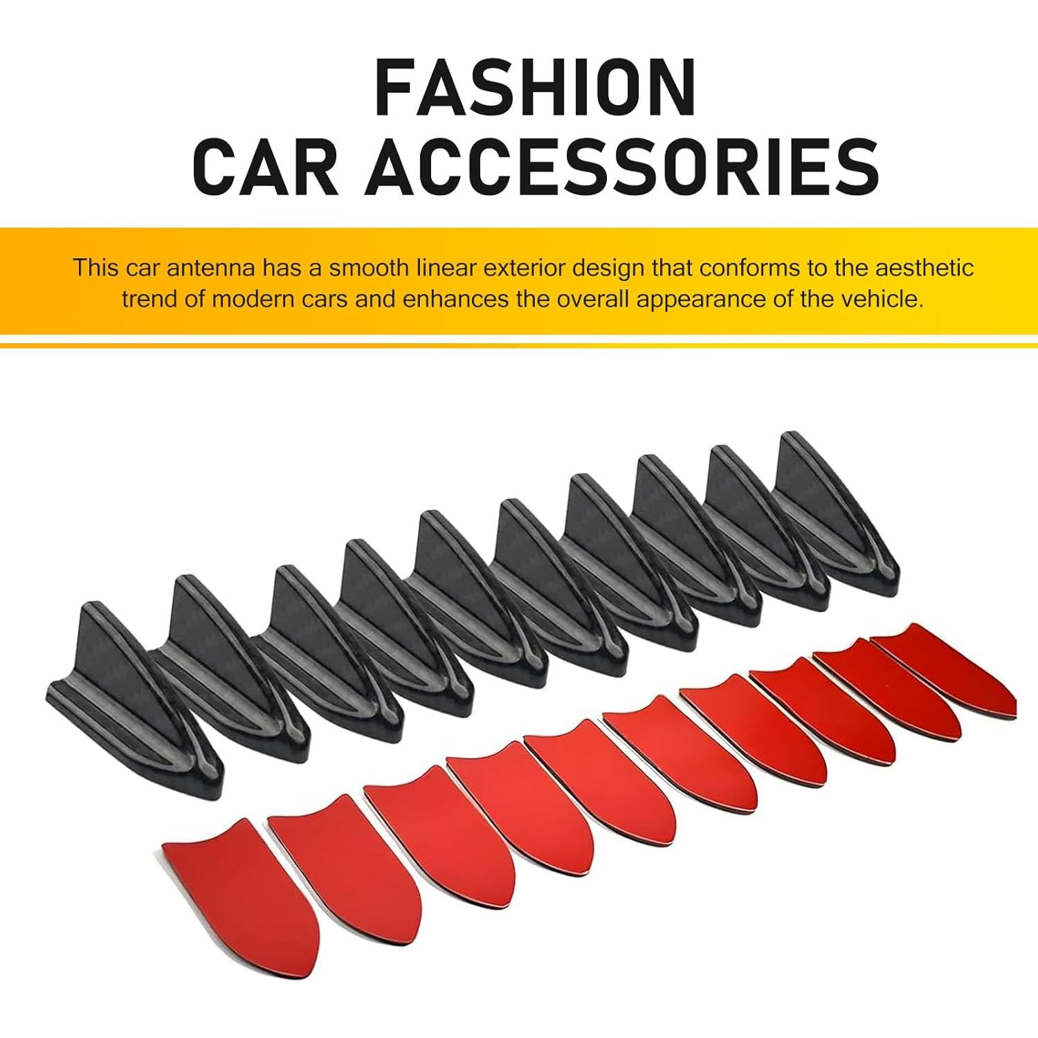 Kit 10 PCS Difusor de Coche Aleta de Tiburón Dogary Negro