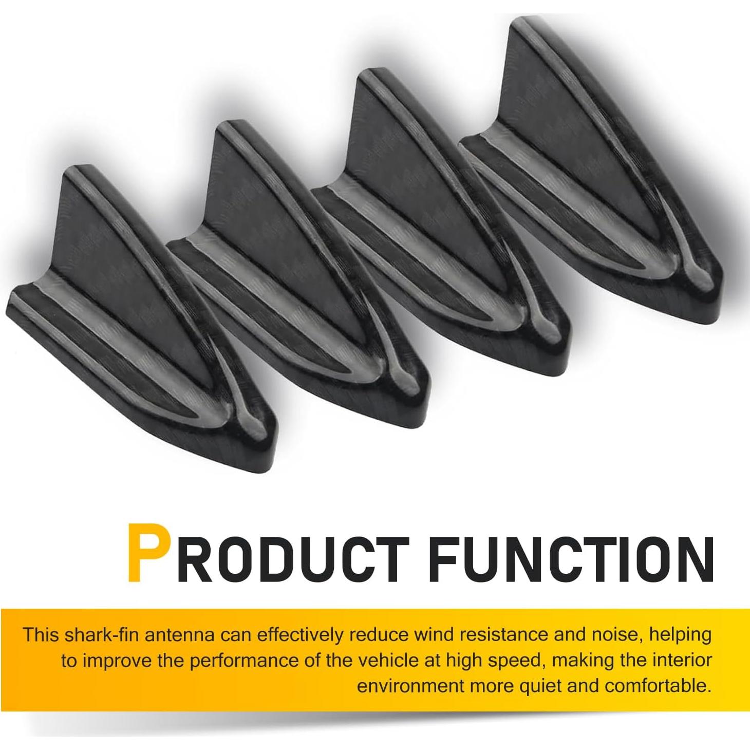 Kit 10 PCS Difusor de Coche Aleta de Tiburón Dogary Negro