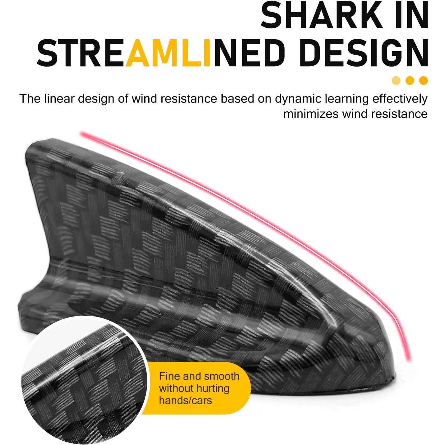 Kit 10 PCS Difusor de Coche Aleta de Tiburón Dogary Negro