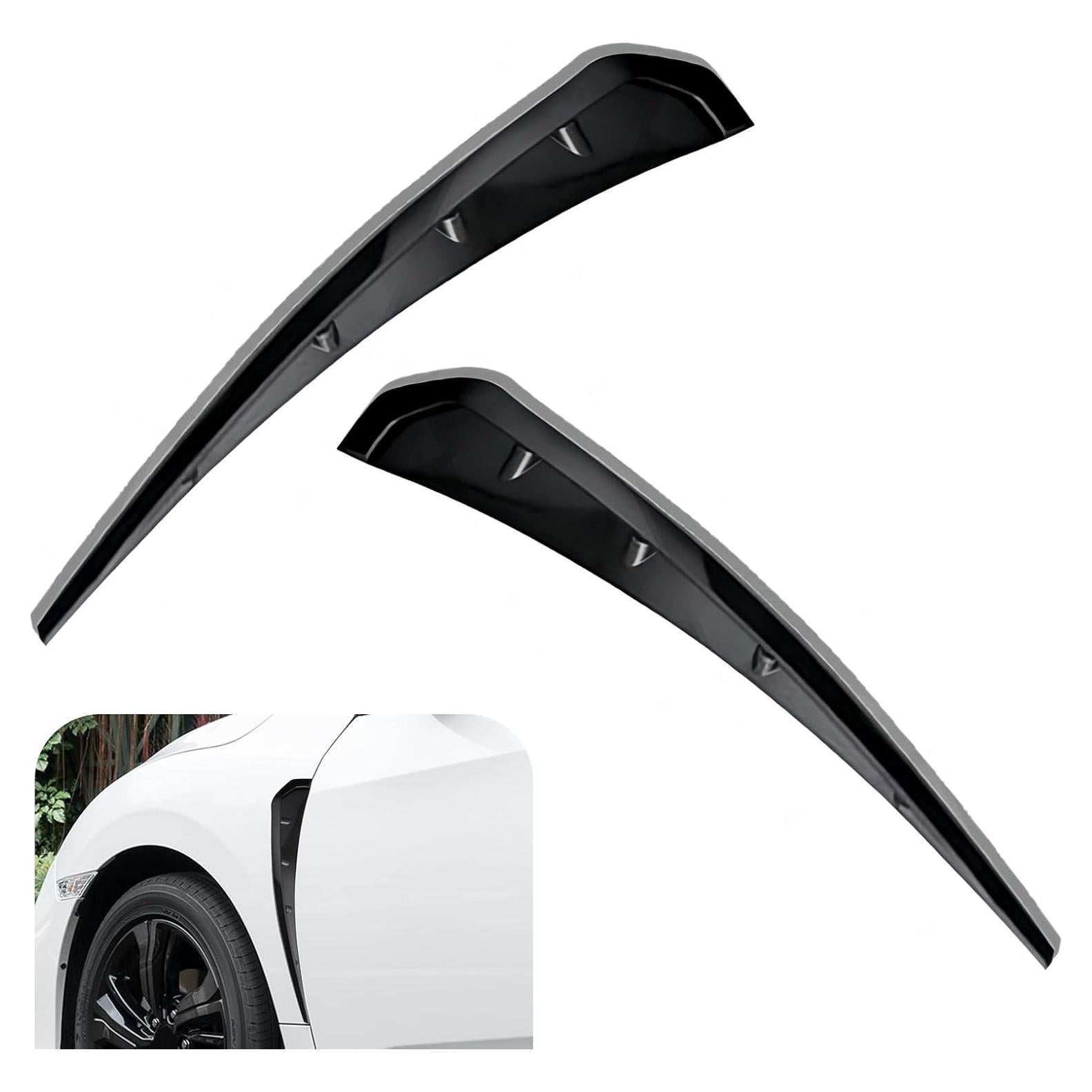 2 Ventilaciones Laterales de Guardabarros Dogary ABS Negro