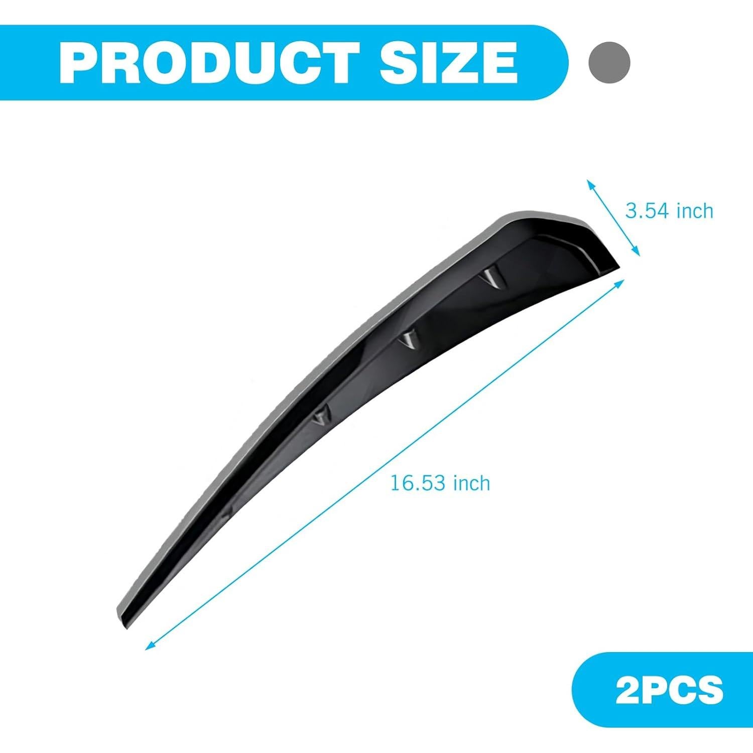 2 Ventilaciones Laterales de Guardabarros Dogary ABS Negro