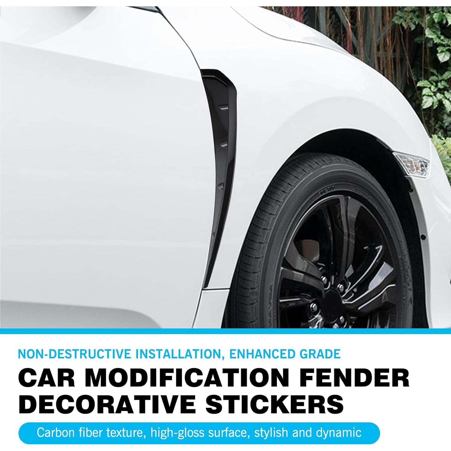 2 Ventilaciones Laterales de Guardabarros Dogary ABS Negro