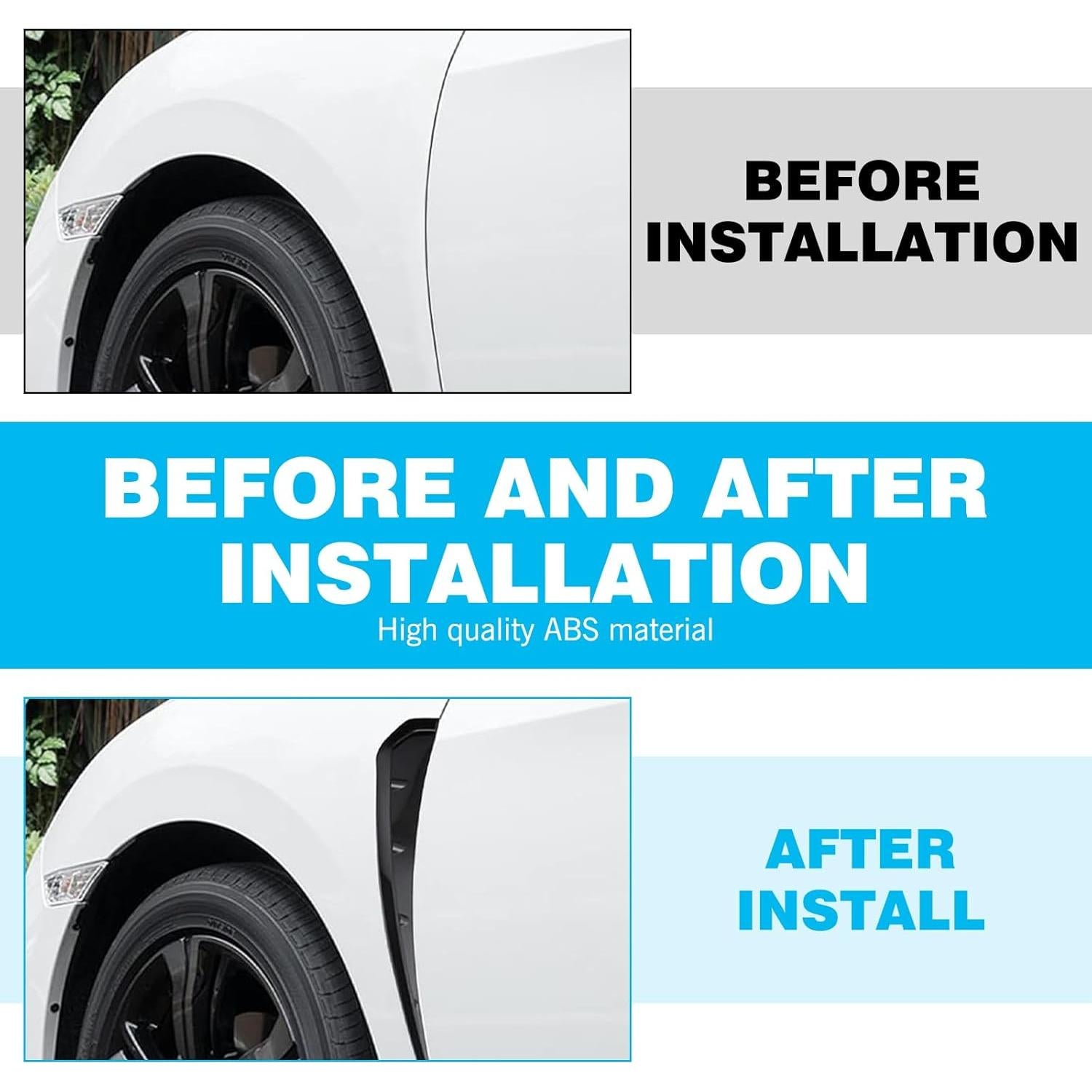 2 Ventilaciones Laterales de Guardabarros Dogary ABS Negro