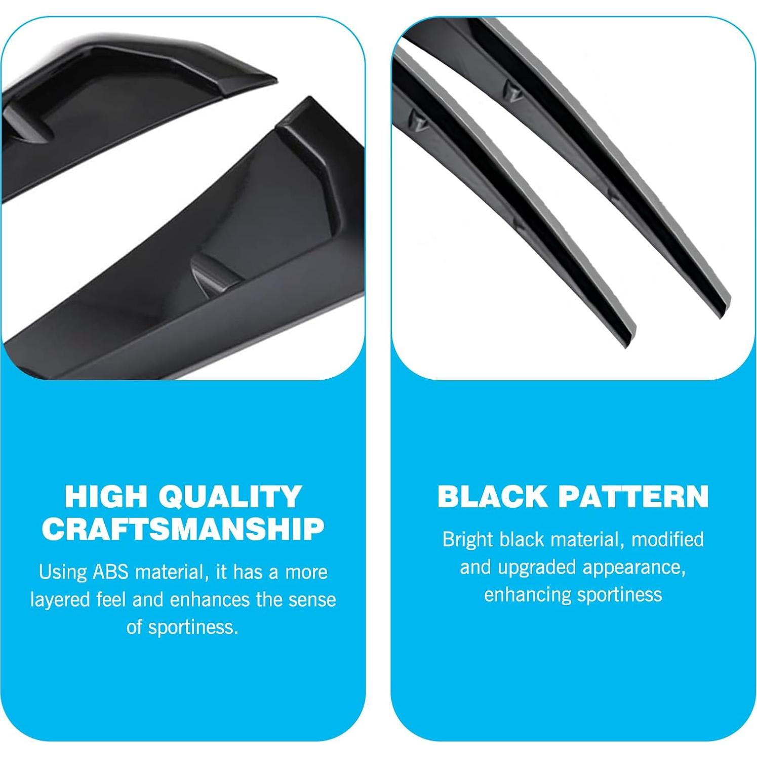 2 Ventilaciones Laterales de Guardabarros Dogary ABS Negro