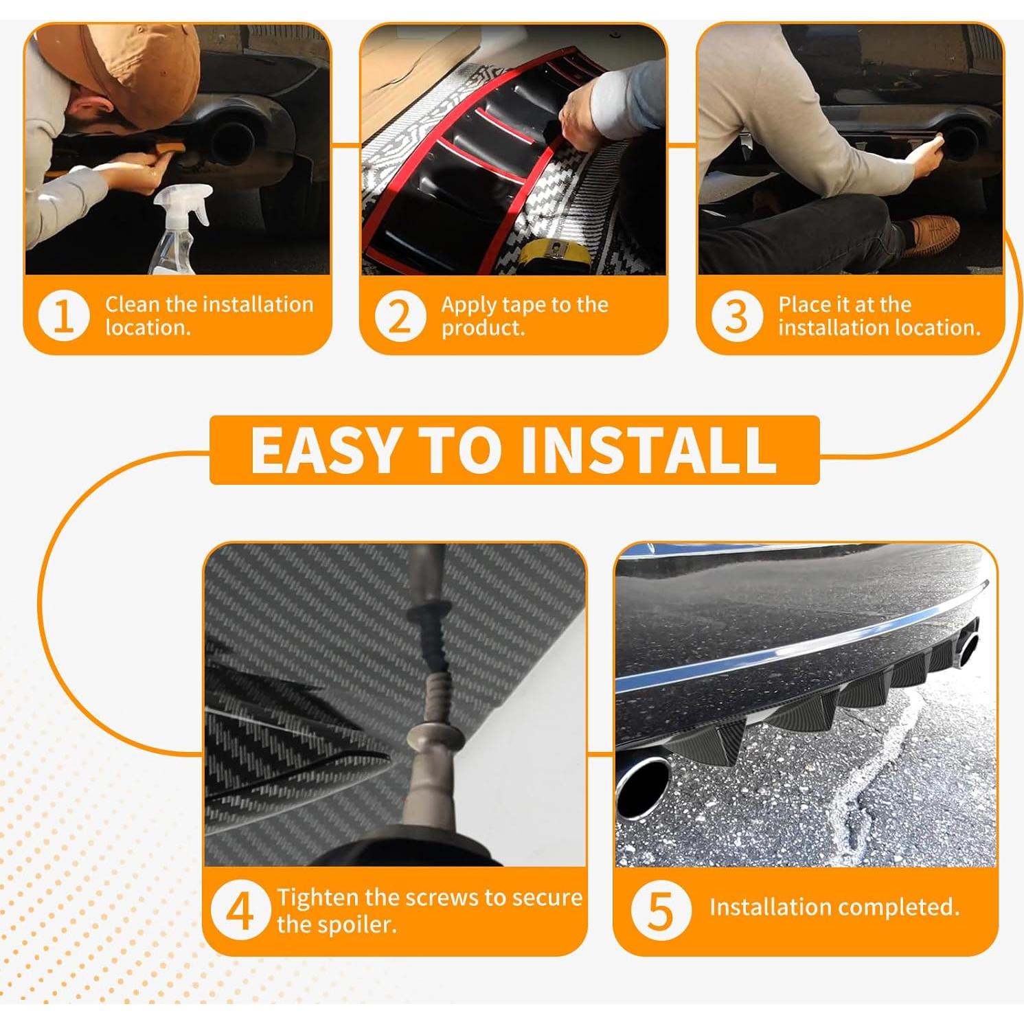 Difusor Trasero Universal DREAMOTOR 80 cm - Aletas de Tiburón