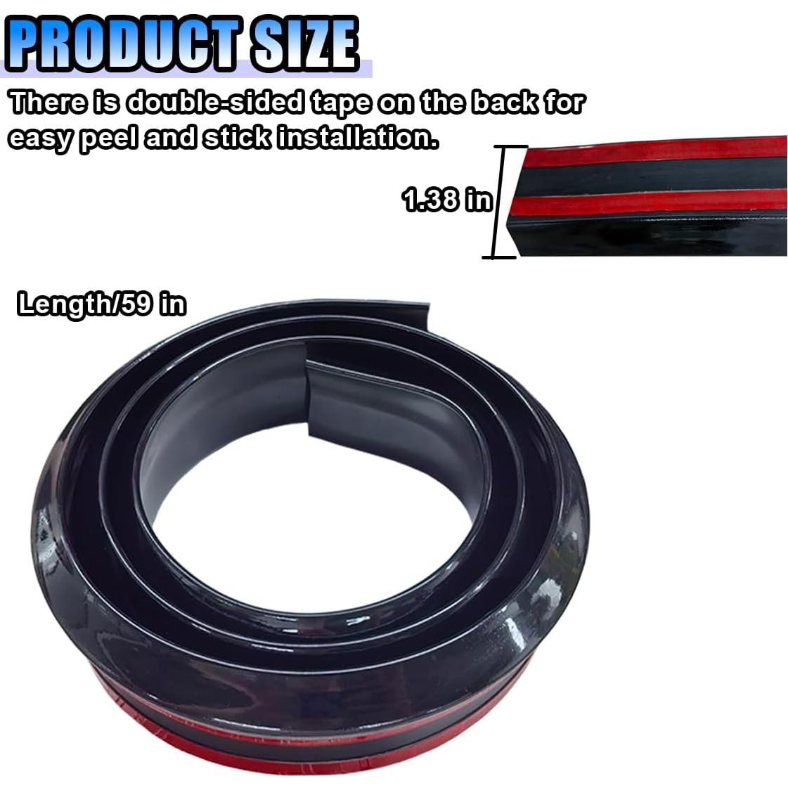 Alerón Trasero de Coche LAINLOY 149.86cm Goma Negro Brillante