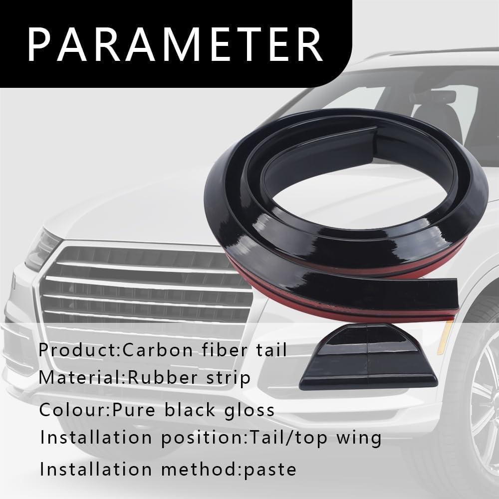 Alerón Trasero de Coche Middrivr 4.5m PU Negro Brillante