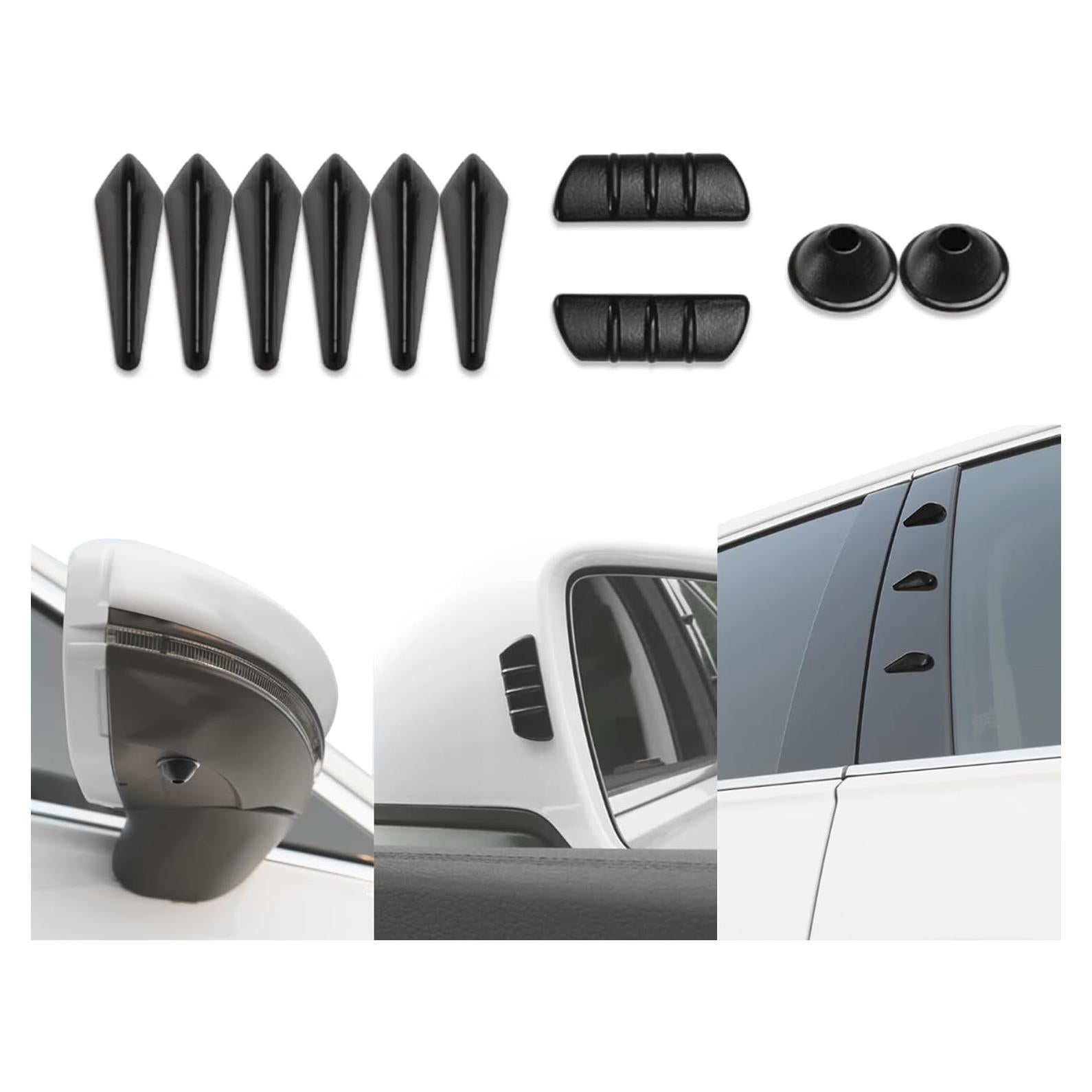 Kit de Spoiler Reducido de Viento Zufoty 10 Piezas ABS Universal