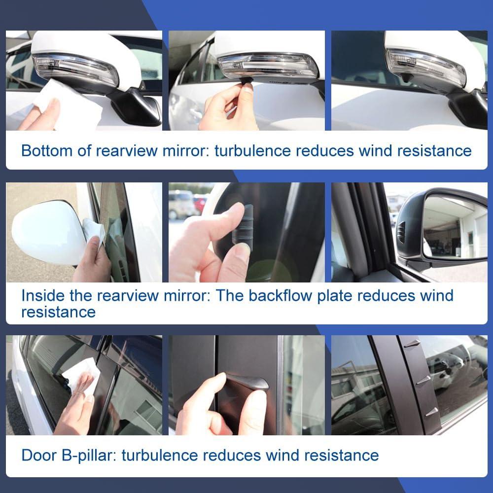 Kit de Spoiler Reducido de Viento Zufoty 10 Piezas ABS Universal