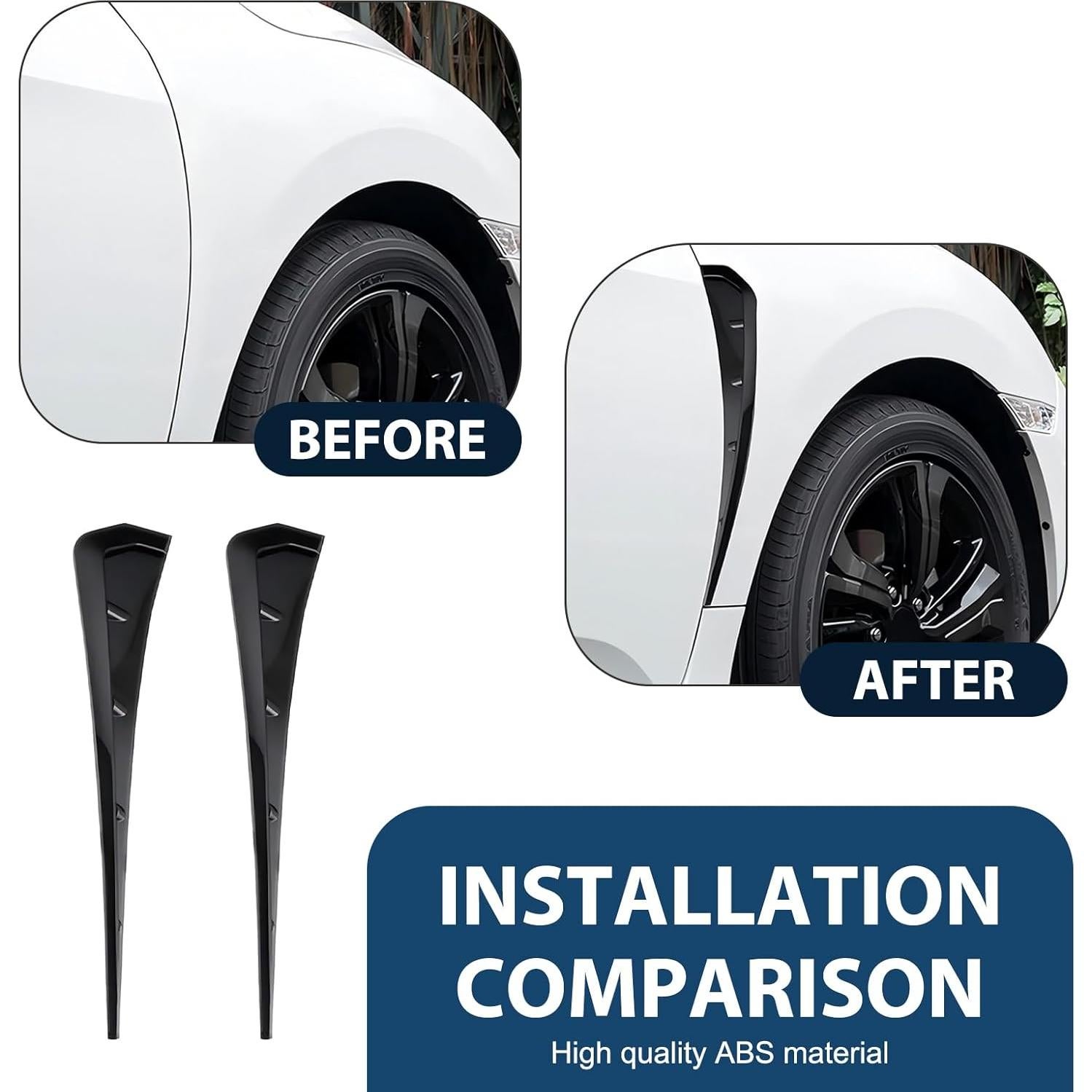 Ventilaciones Laterales de Guardabarros MLY - Fibra de Carbono - 41x9 cm