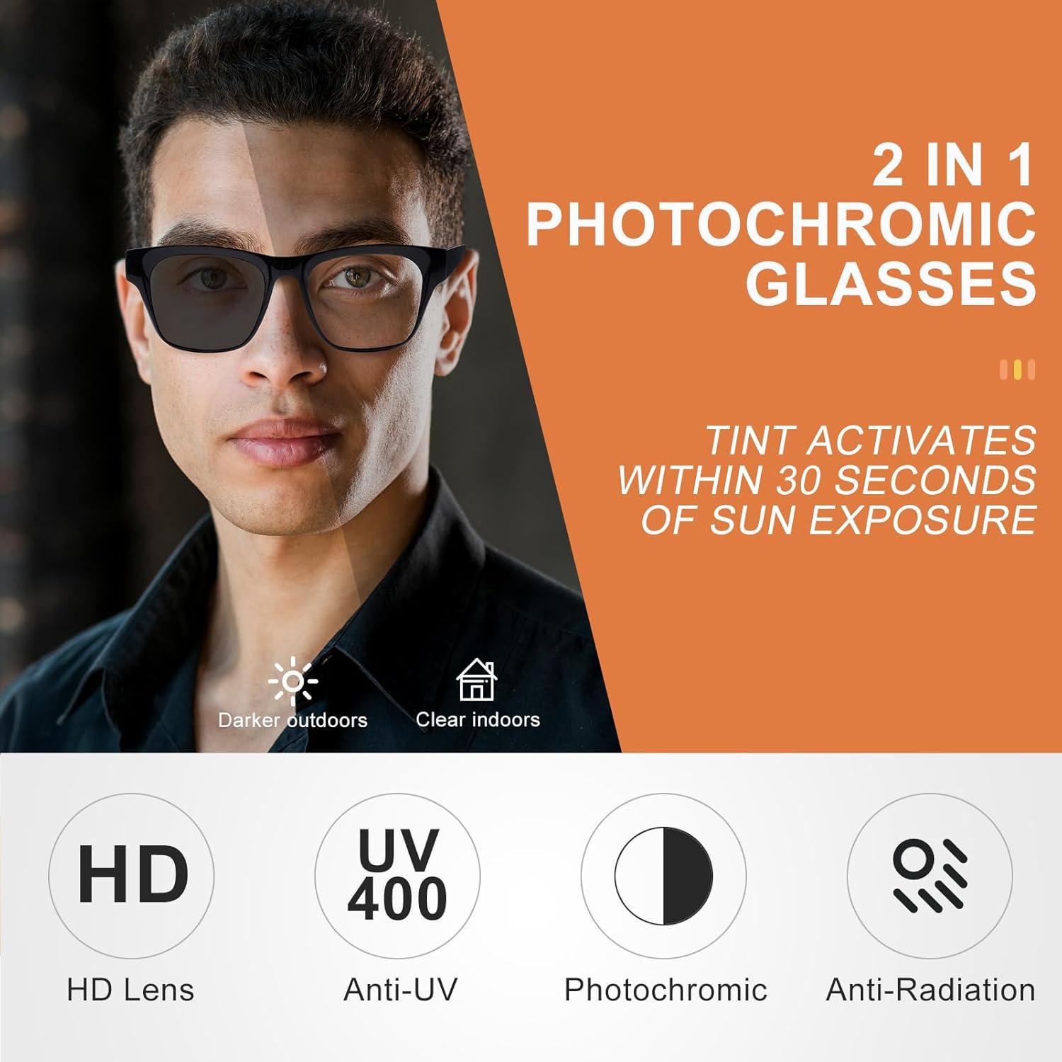 Gafas Progresivas Fotocromáticas OuShiun 3.5x Anti-Azul