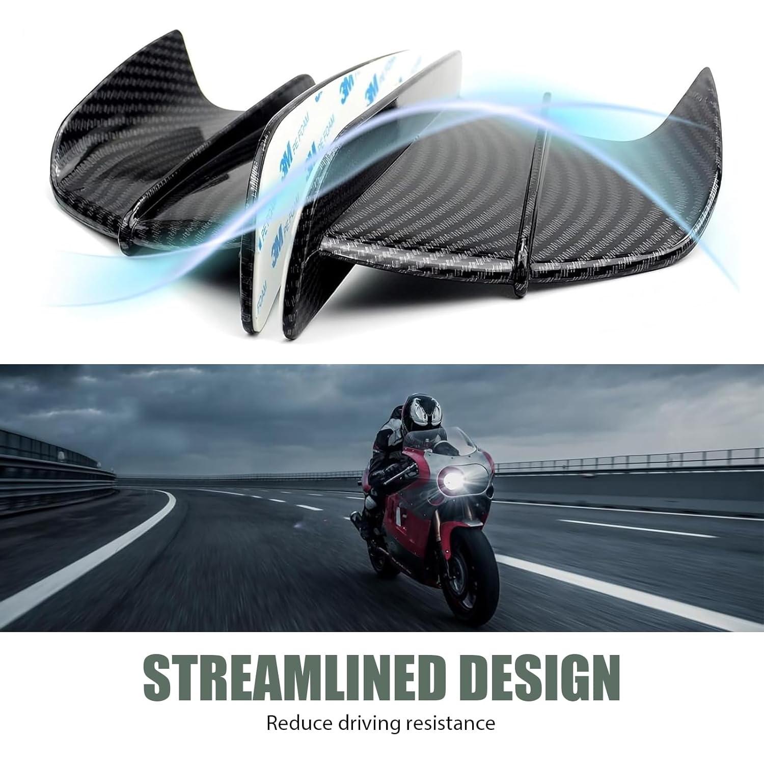 Alerones Laterales Aerodinámicos Qurbuns 2 PCS Fibra de Carbono