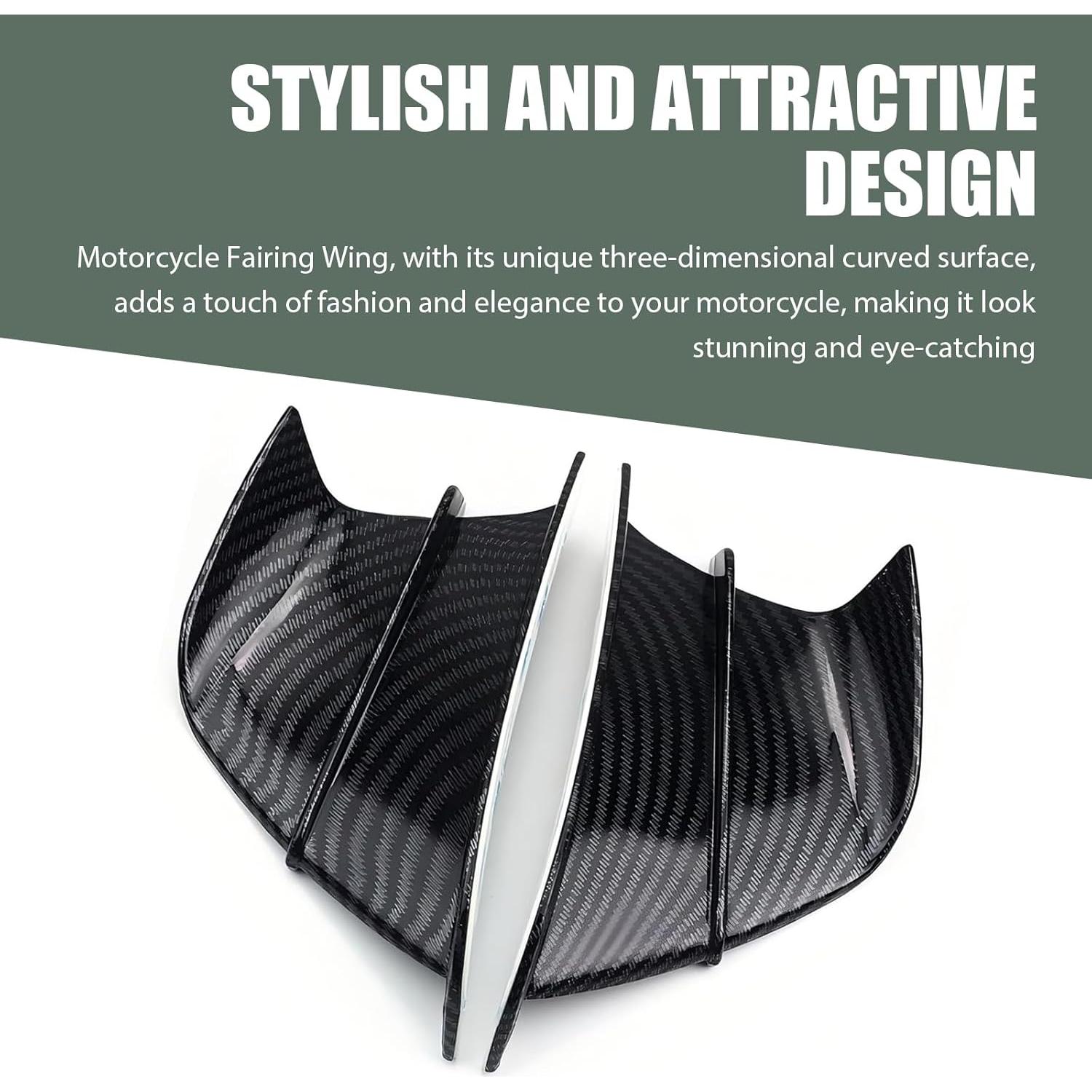 Alerones Laterales Aerodinámicos Qurbuns 2 PCS Fibra de Carbono