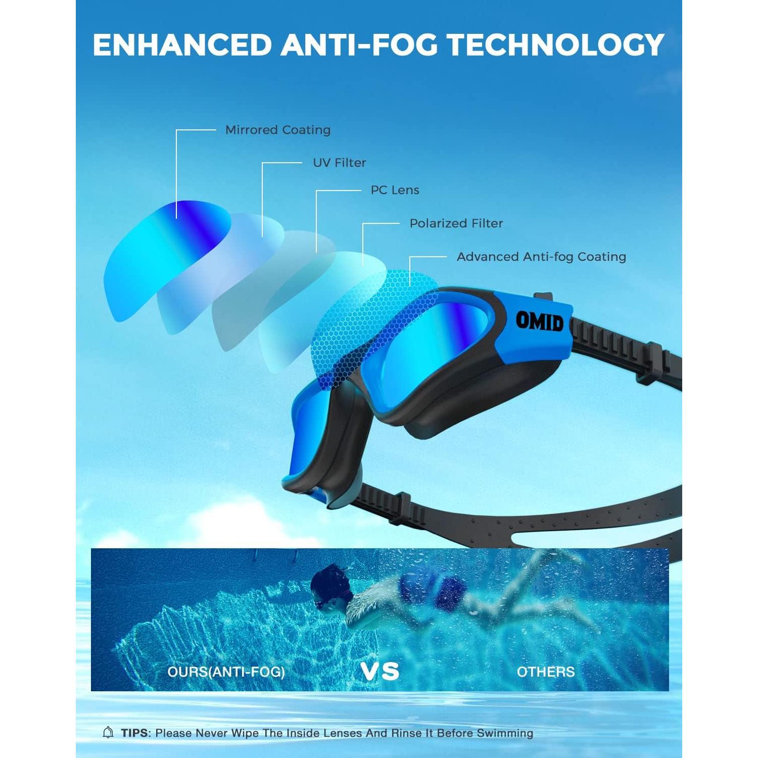 Gafas de natación OMID P2mini polarizadas para niños 6-14 años