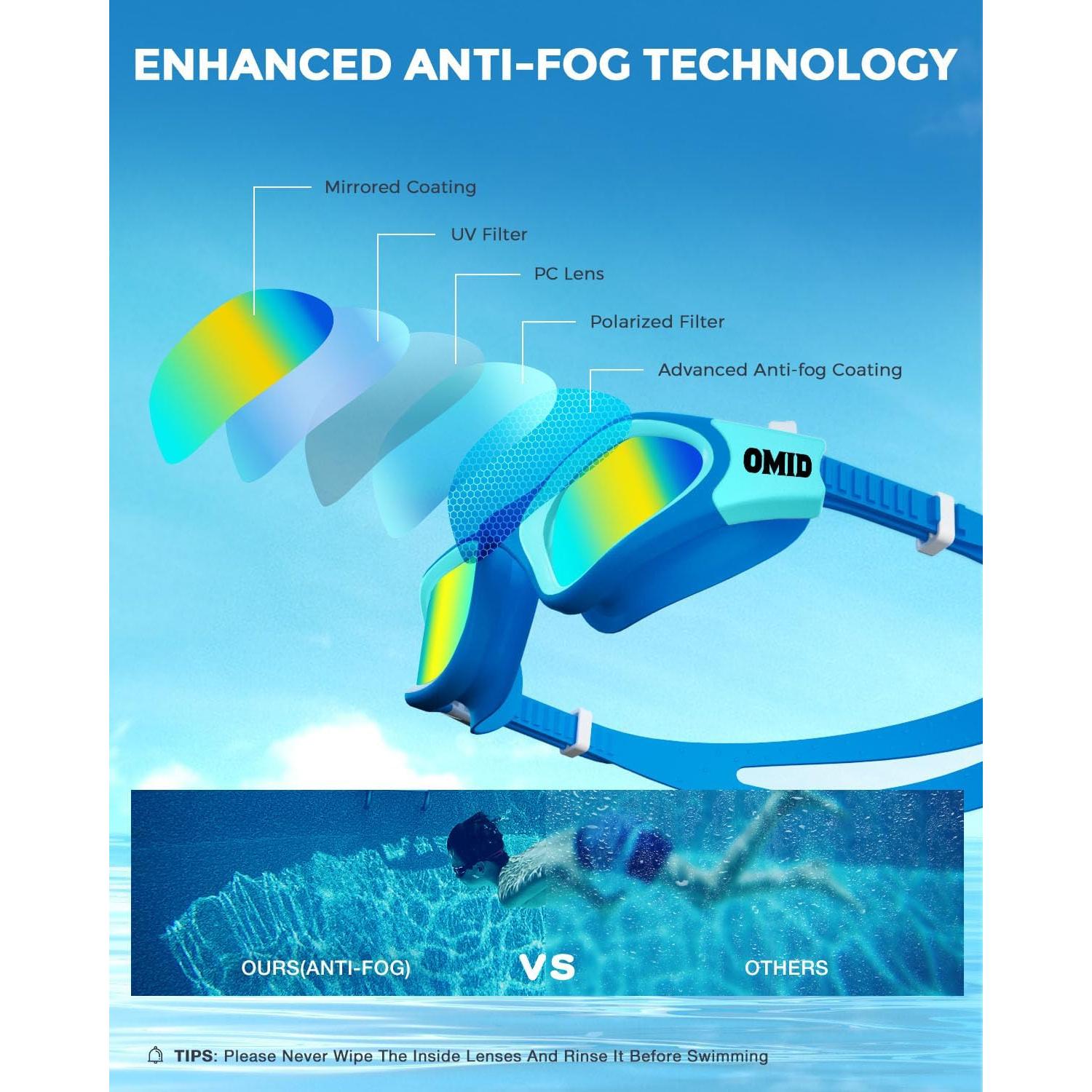 Gafas de natación OMID P2mini para niños, polarizadas
