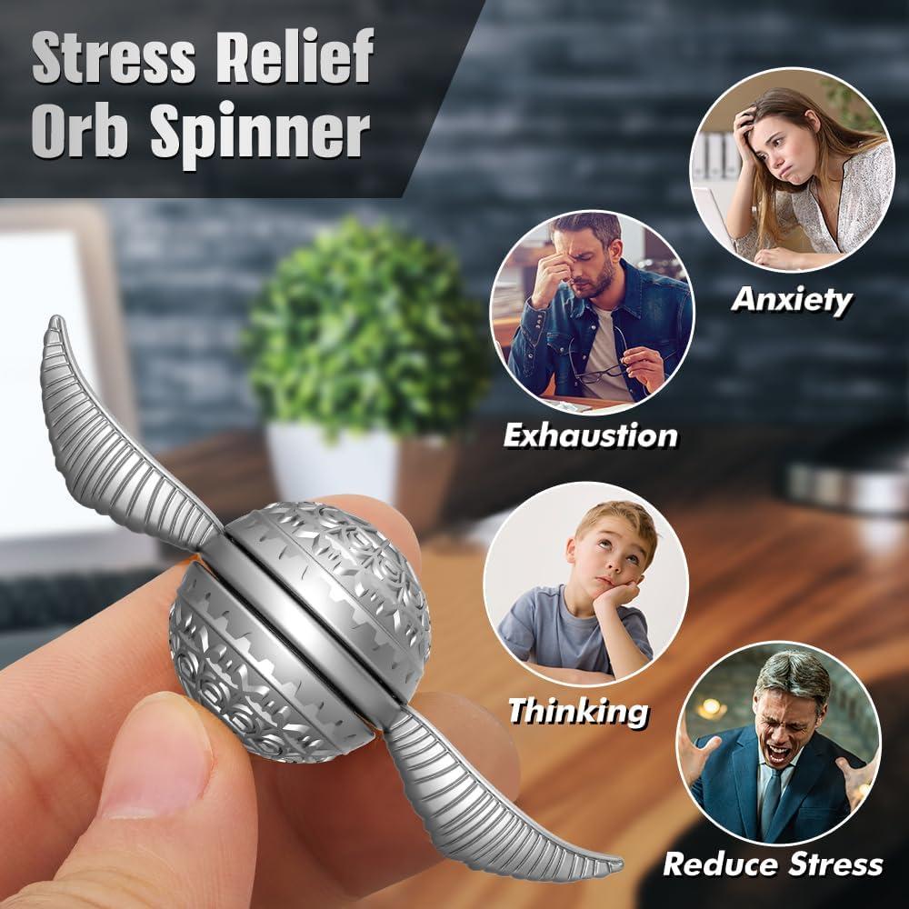 Fidget Spinner Amarlozn Plata - Juguete Anti-Ansiedad
